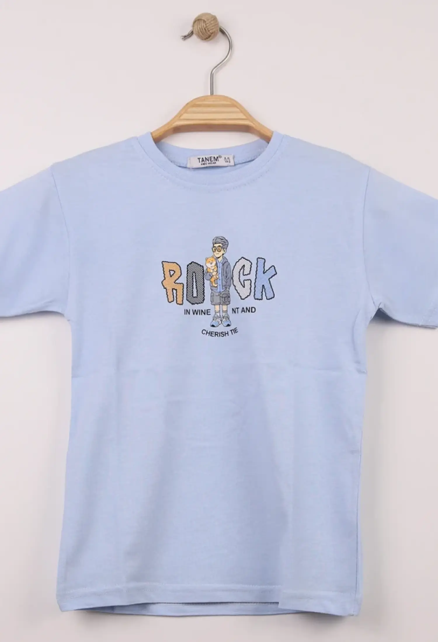 Rock Baskılı Erkek Tişört - Brand: TANEM KİDS - Kids & Bby Clothes From Peralane Kids Turkey