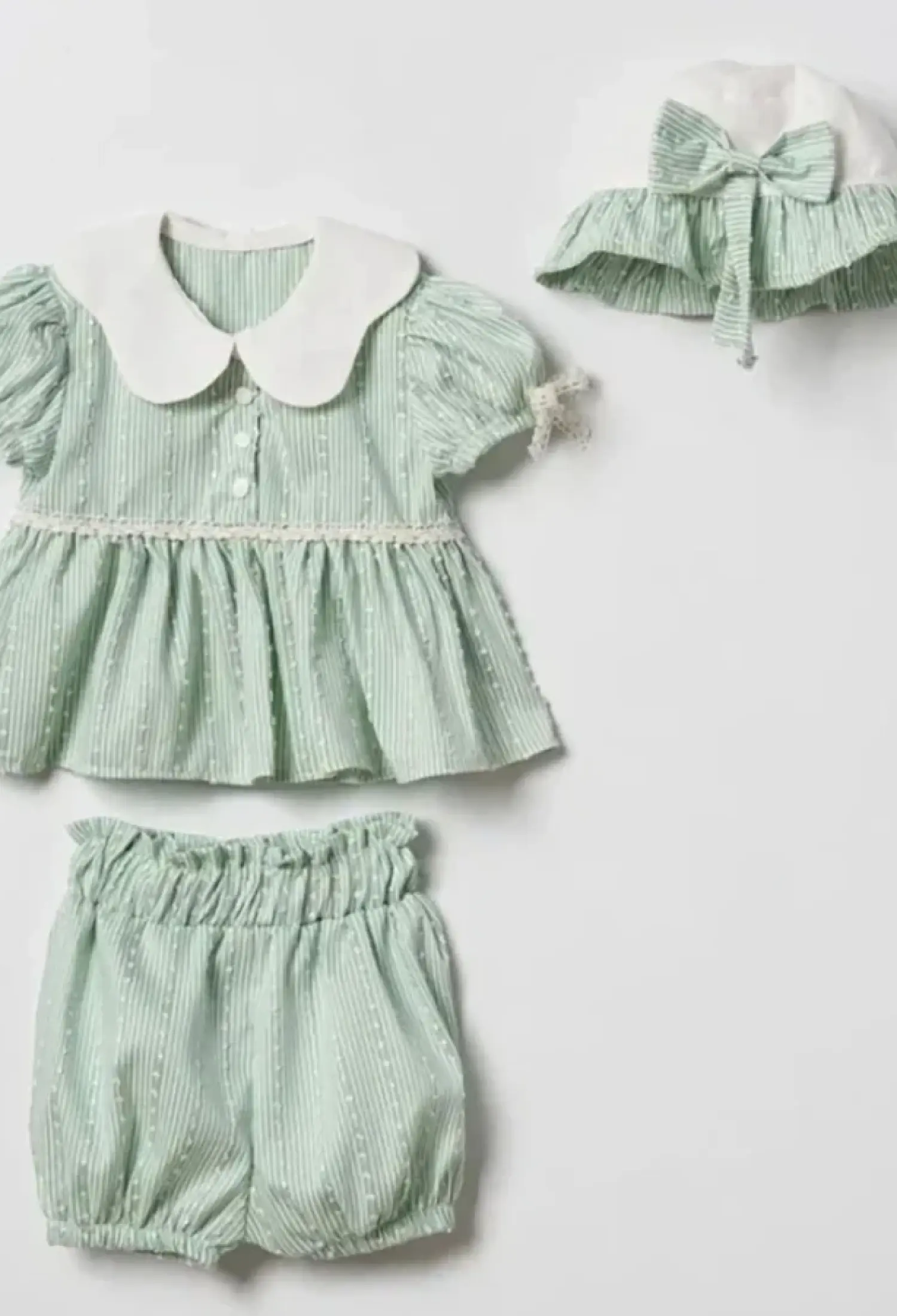 Şapkalı Yakalı Üçlü Kız Bebe Takım - Brand: HİPPIL - Kids & Bby Clothes From Peralane Kids Turkey