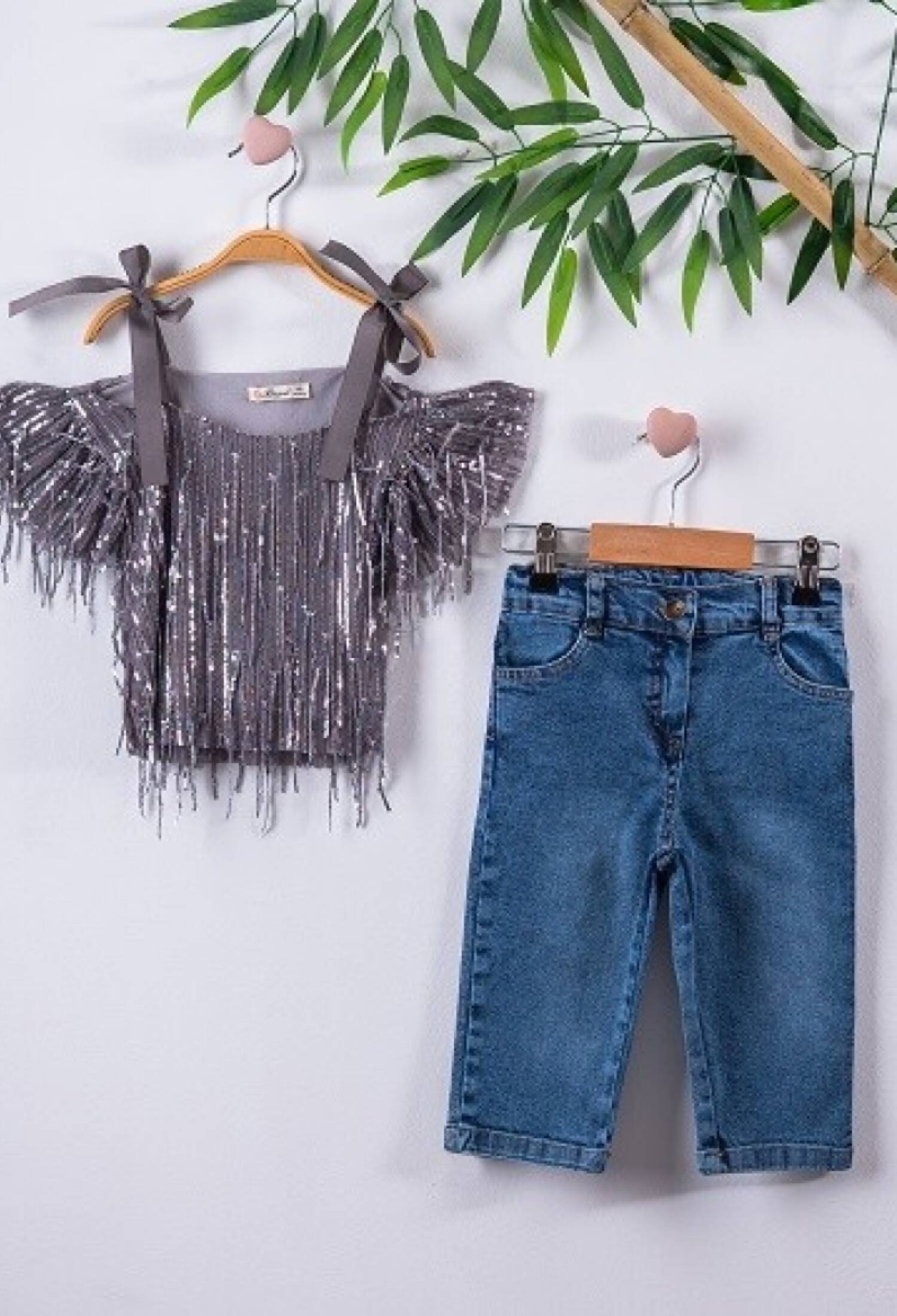 Shakird Denim Capri Set