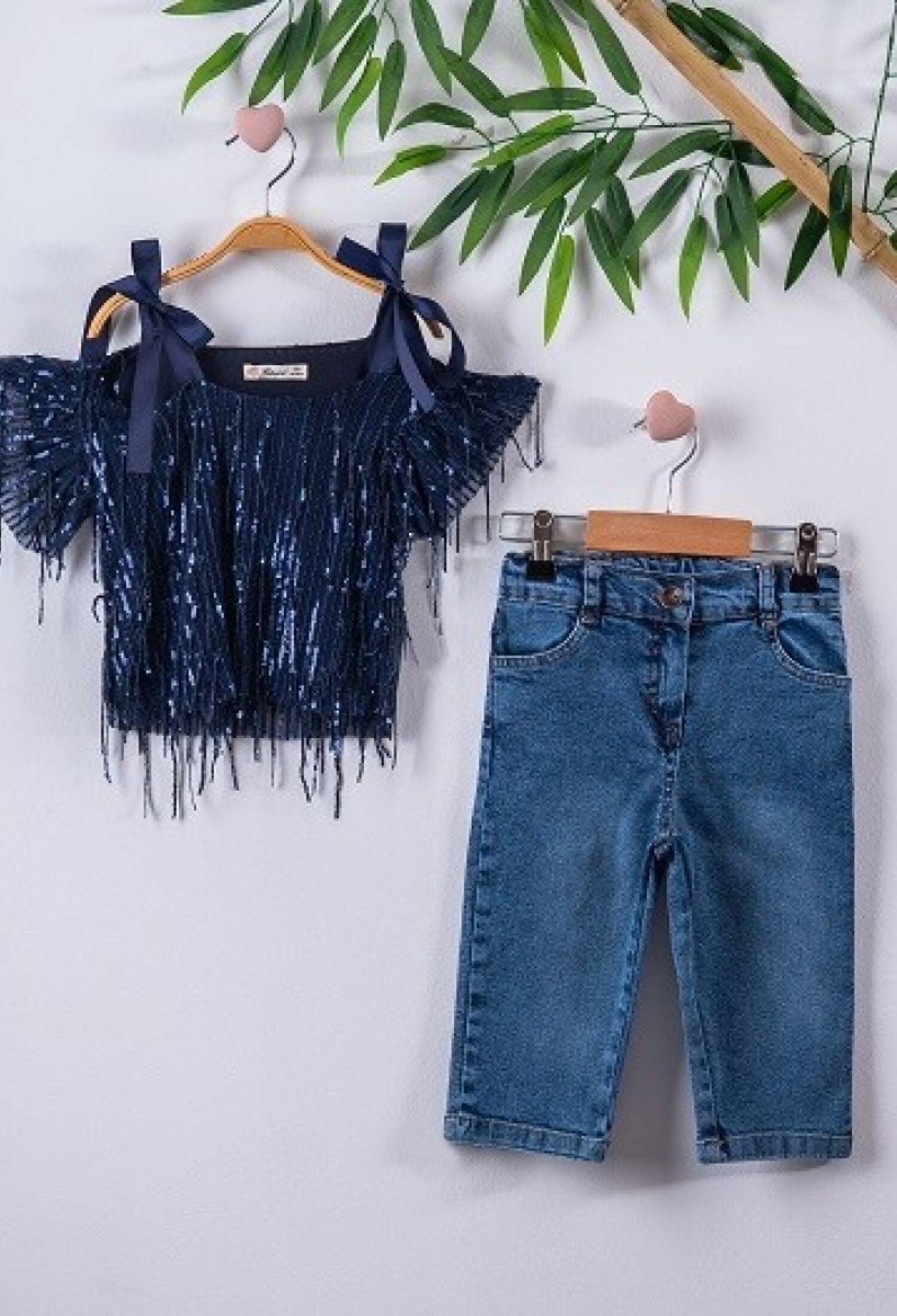 Shakird Denim Capri Set