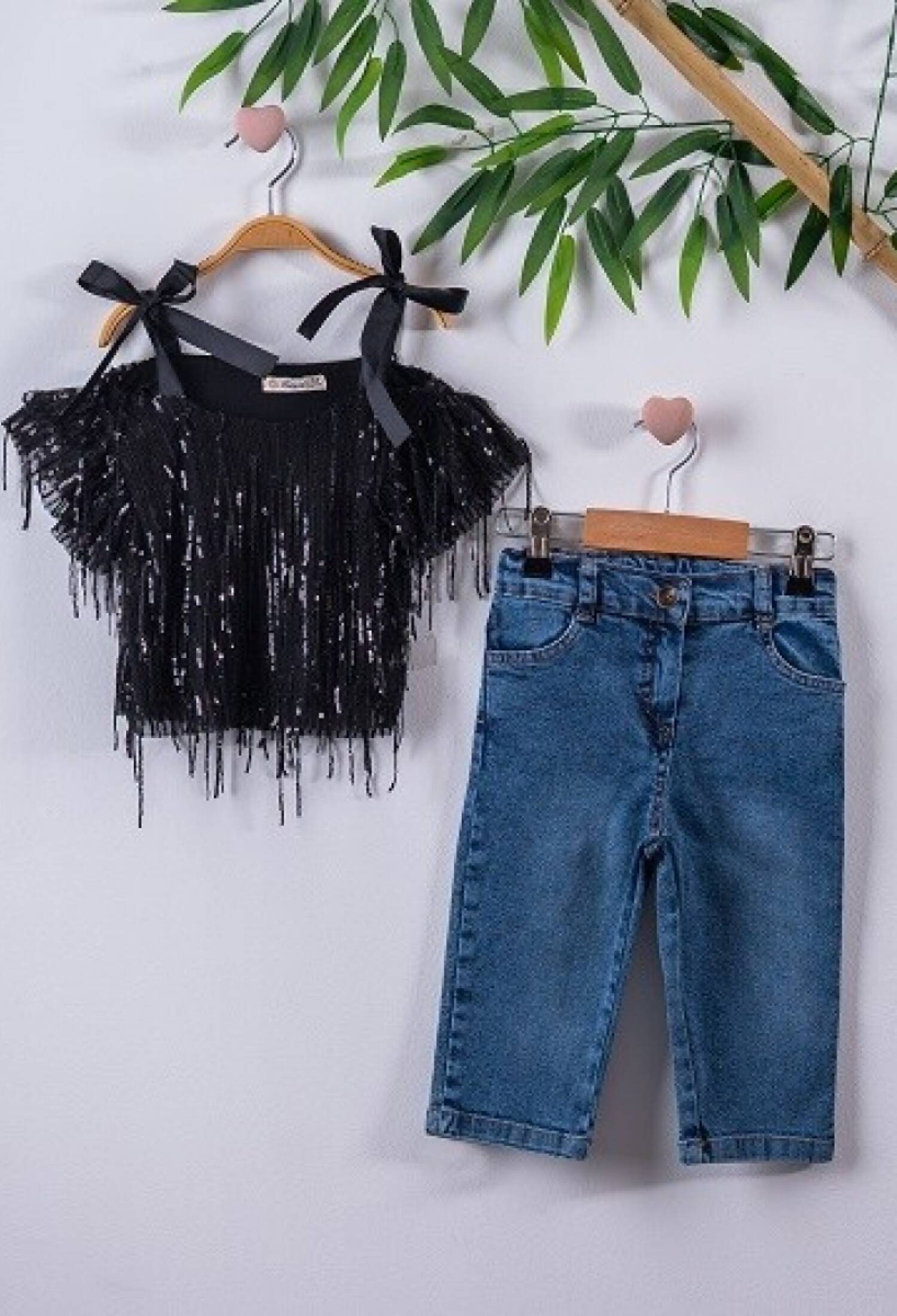 Shakird Denim Capri Set