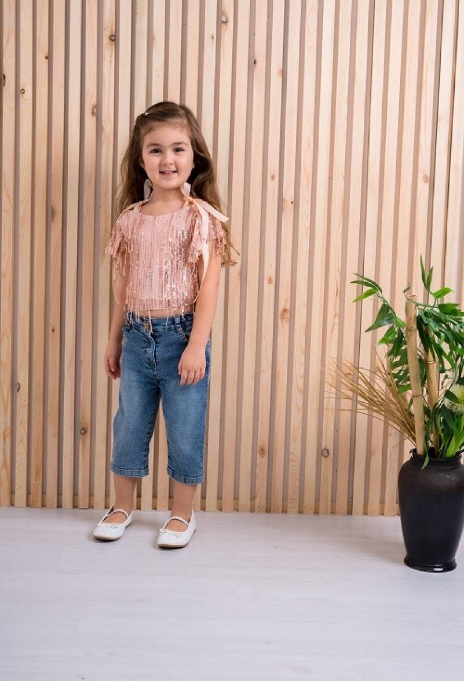 Shakird Denim Capri Set