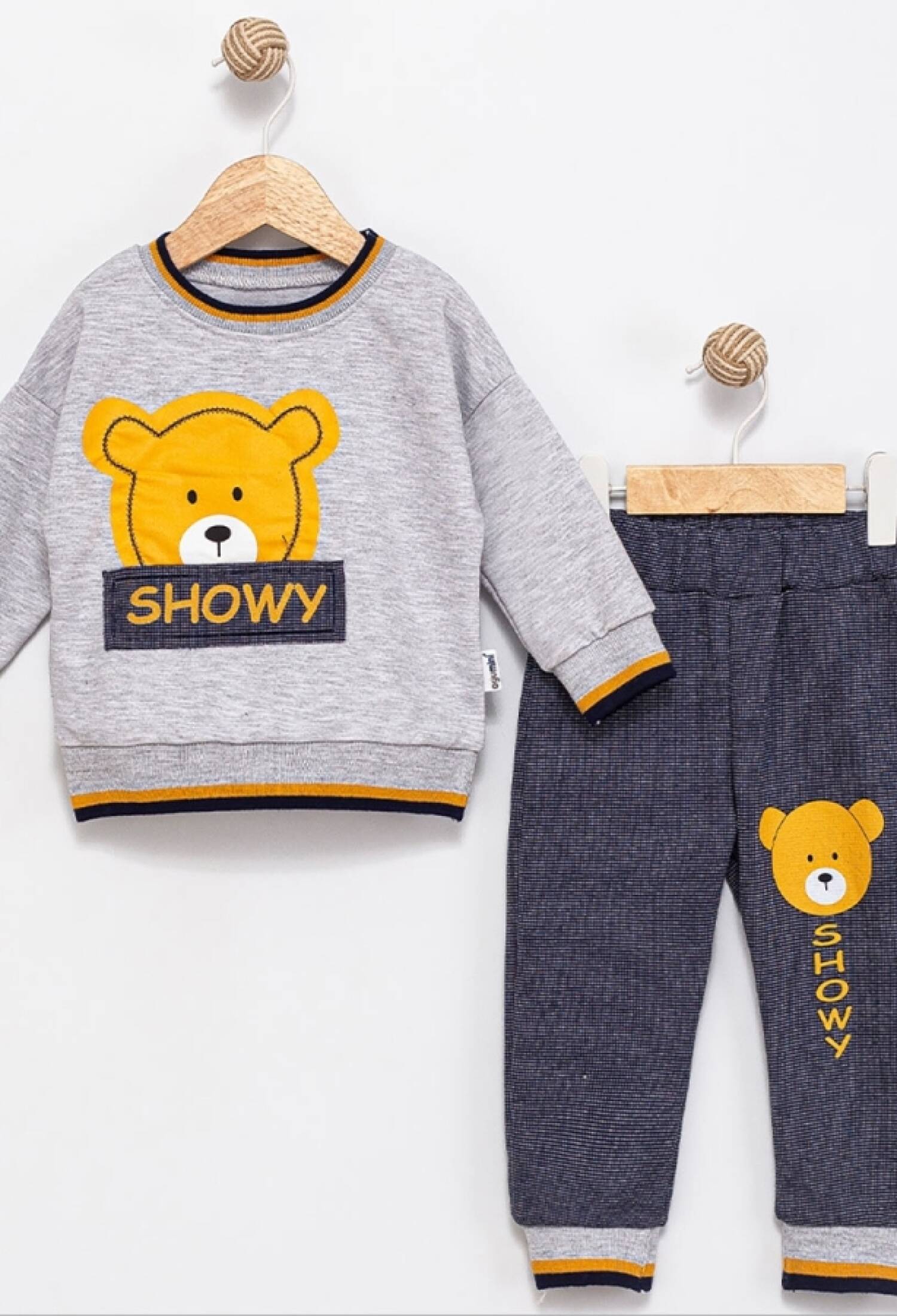 Showy Nakışlı Erkek Bebe Takım - Brand: AGUCUK - Kids & Bby Clothes From Peralane Kids Turkey