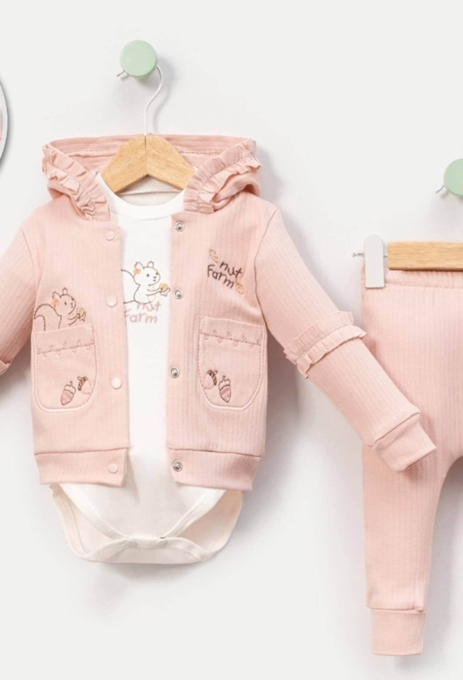 Sincap Baskılı Kız Bebe Üçlü Takım - Brand: BABY ZUHU - Kids & Bby Clothes From Peralane Kids Turkey