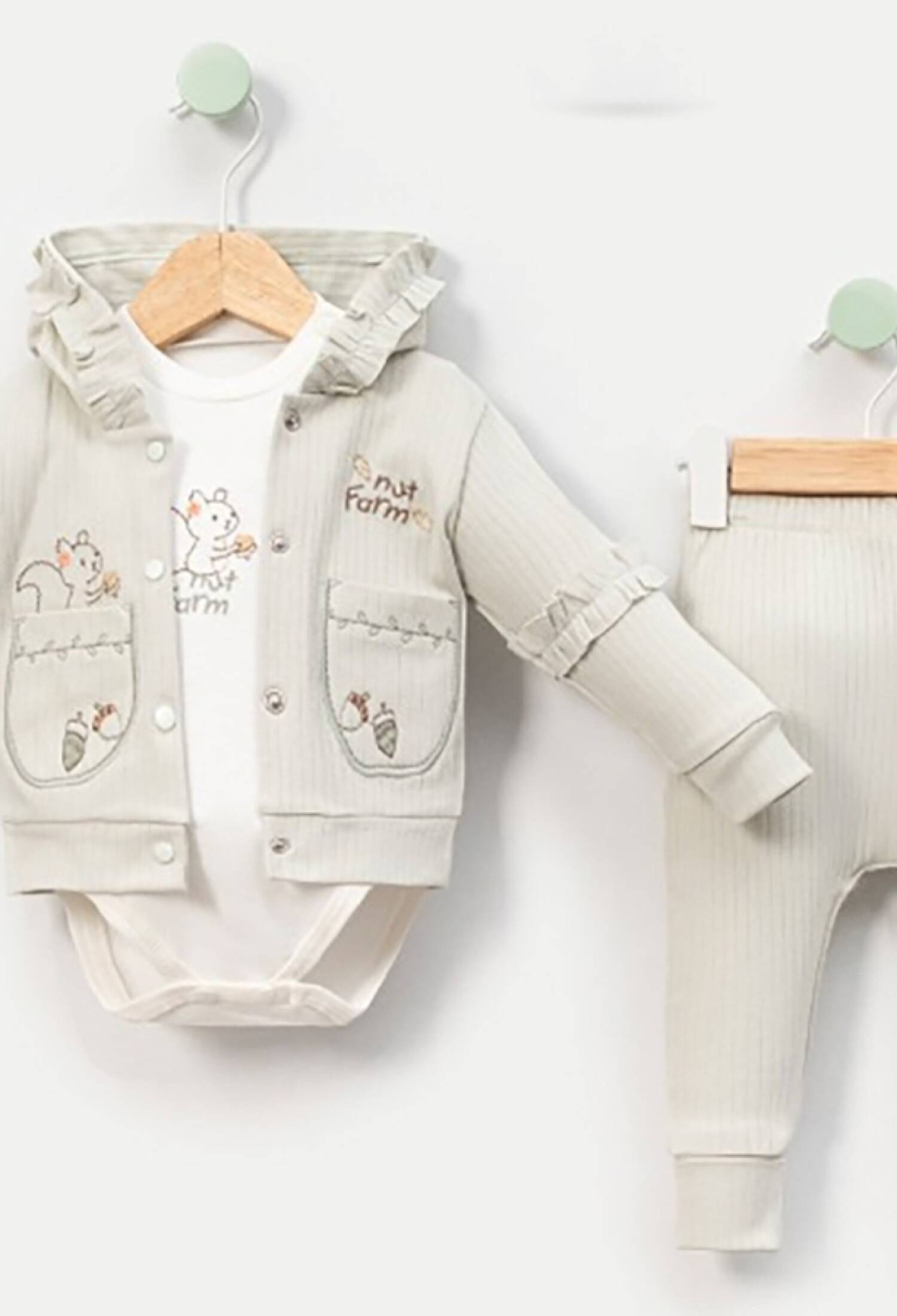 Sincap Baskılı Kız Bebe Üçlü Takım - Brand: BABY ZUHU - Kids & Bby Clothes From Peralane Kids Turkey