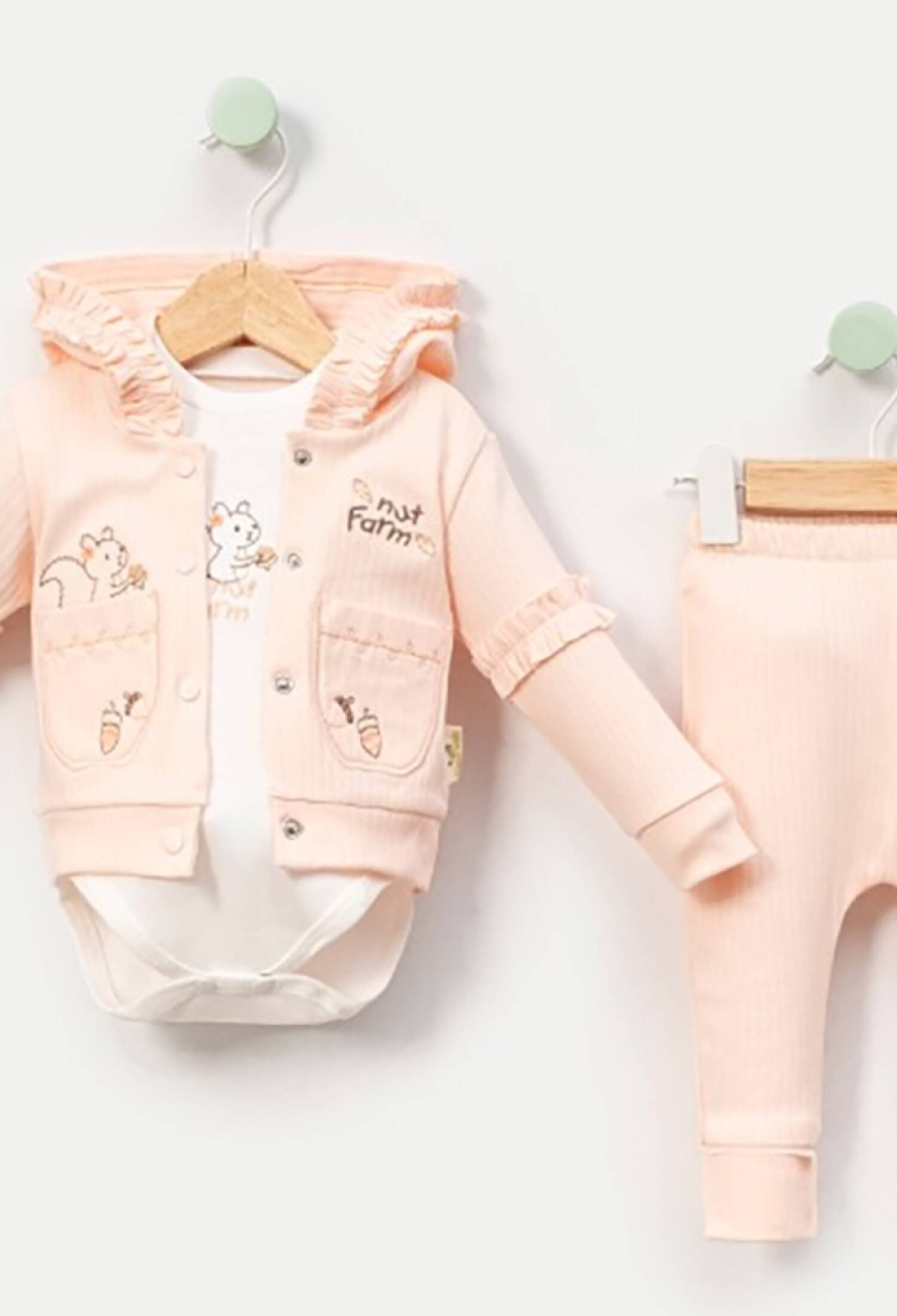 Sincap Baskılı Kız Bebe Üçlü Takım - Brand: BABY ZUHU - Kids & Bby Clothes From Peralane Kids Turkey