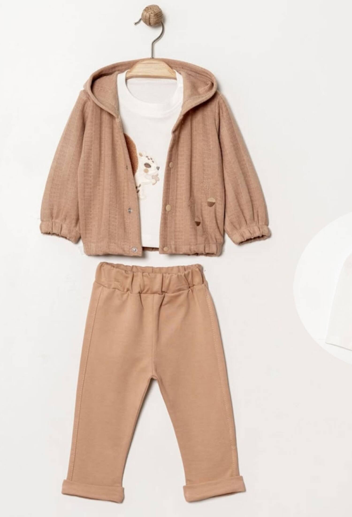 Sincap Nakışlı Ceketli Üçlü Erkek Bebe Takım - Brand: ELCİ BABY - Kids & Bby Clothes From Peralane Kids Turkey