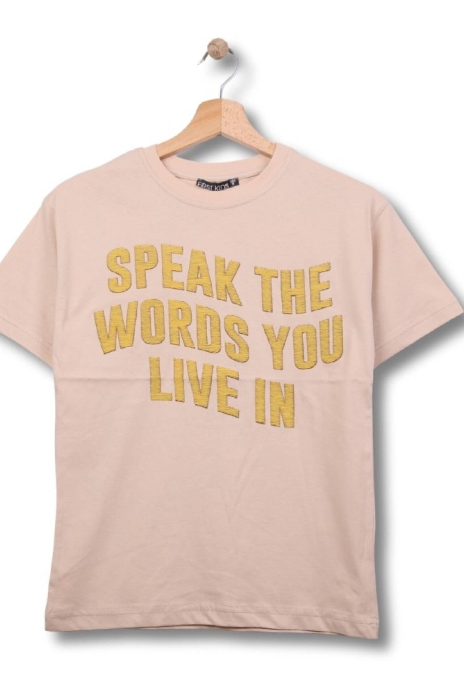 Speak Baskılı Erkek Tişört - Brand: FİRST KİDS - Kids & Bby Clothes From Peralane Kids Turkey