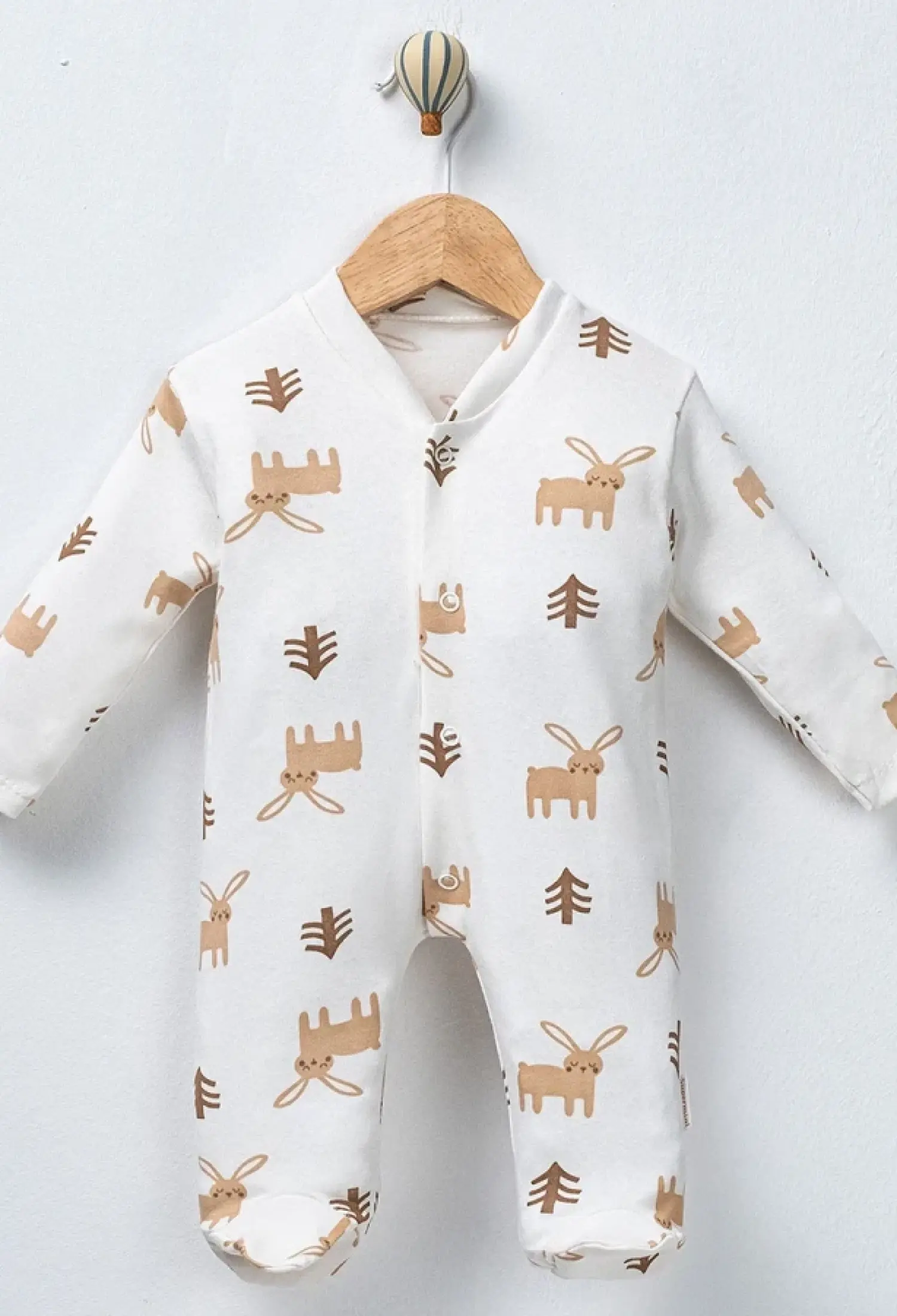 Tavşan Desenli Patikli Bebe Tulum - Brand: SÜPERMİNİ - Kids & Bby Clothes From Peralane Kids Turkey