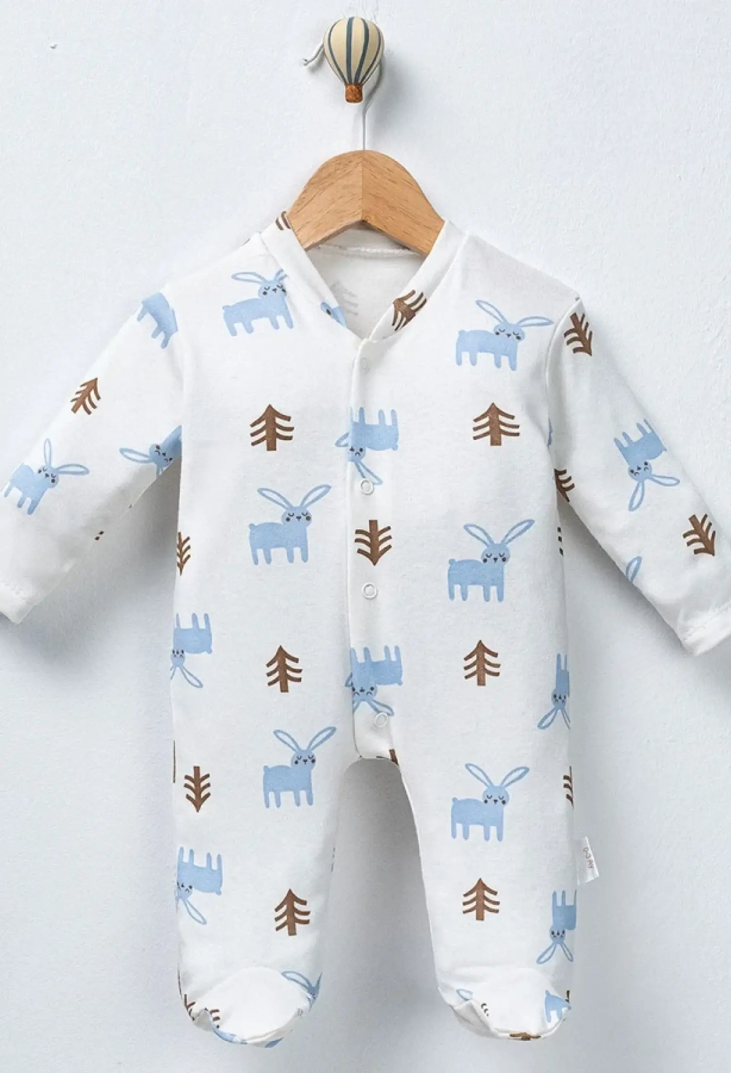 Tavşan Desenli Patikli Bebe Tulum - Brand: SÜPERMİNİ - Kids & Bby Clothes From Peralane Kids Turkey