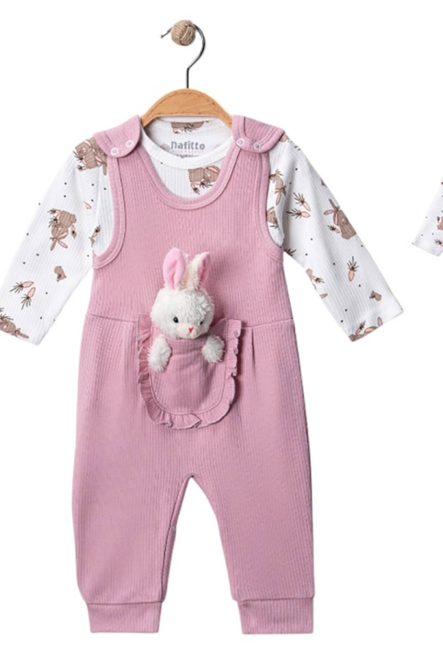 Baby Girl Romper with Rabbit Details