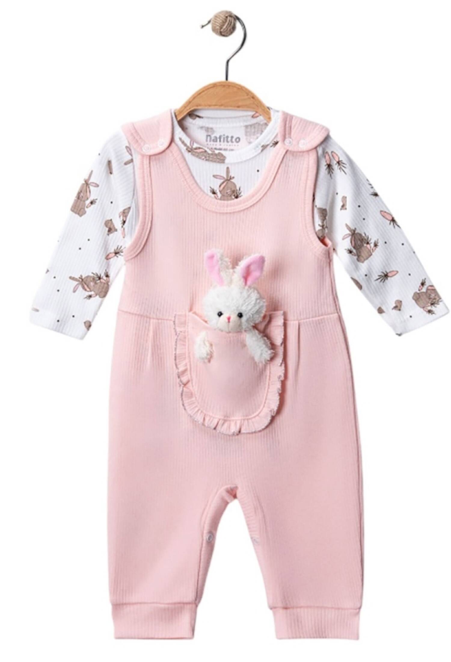 Tavşan Detaylı Kız Bebe Tulum - Brand: NAFİTTO - Kids & Bby Clothes From Peralane Kids Turkey