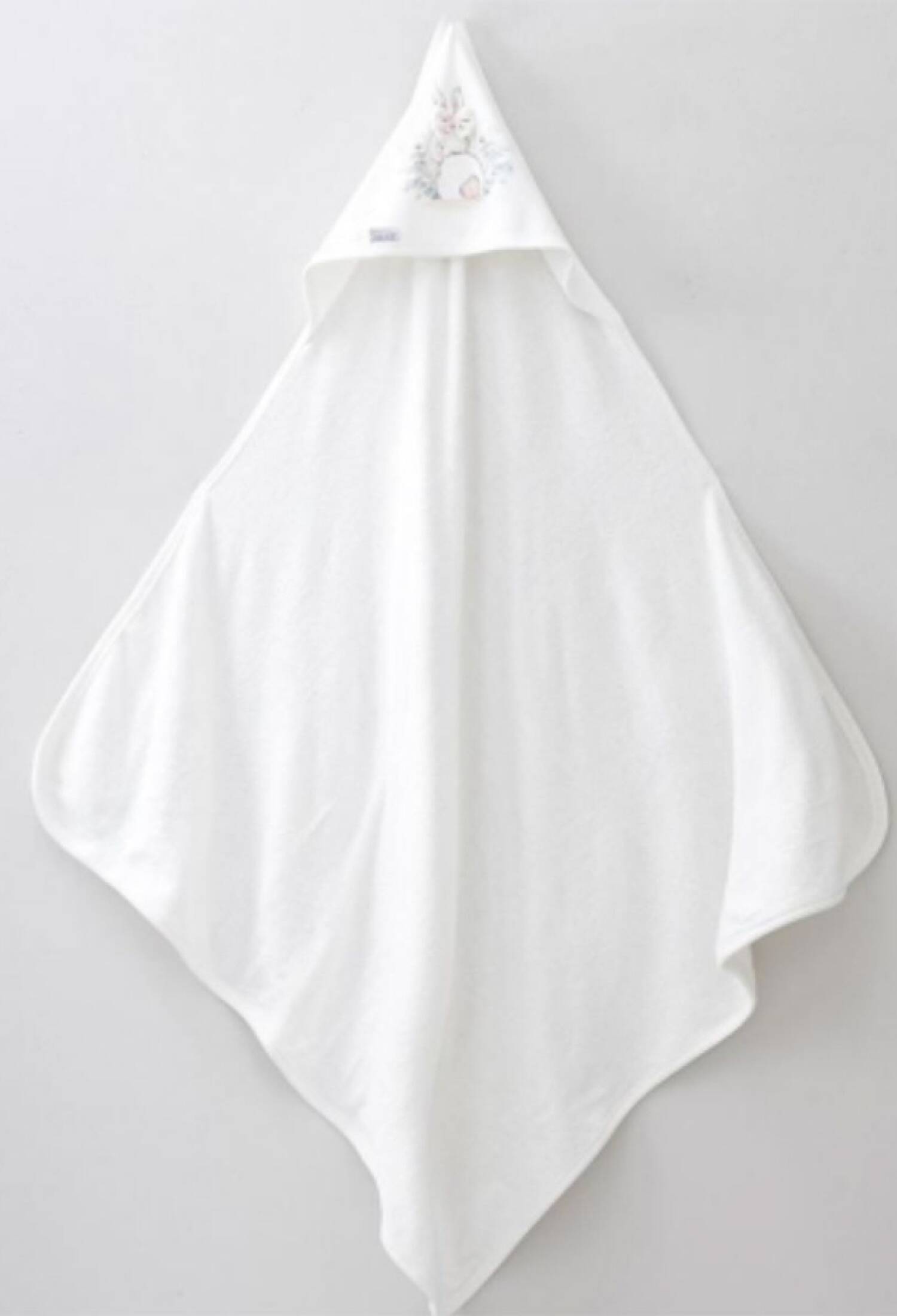 Tavşan Nakışlı Kız Bebe Havlu 80x85 cm - Brand: ZIPIR - Kids & Bby Clothes From Peralane Kids Turkey