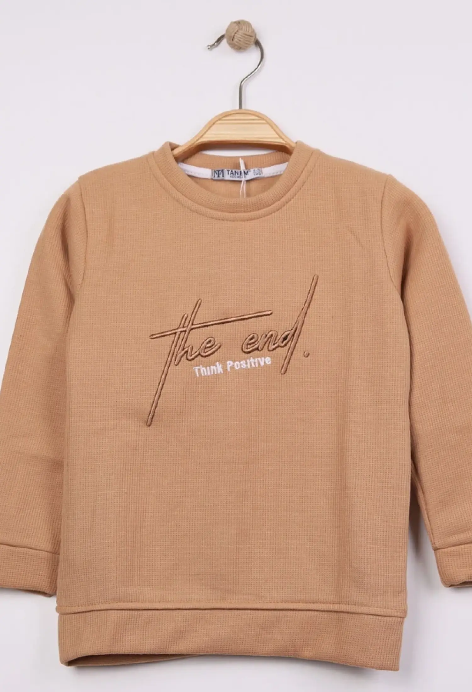 The End Nakışlı Waffle Jakarlı Erkek Sweat Şardonlu 2 İp - Brand: TANEM KİDS - Kids & Bby Clothes From Peralane Kids Turkey