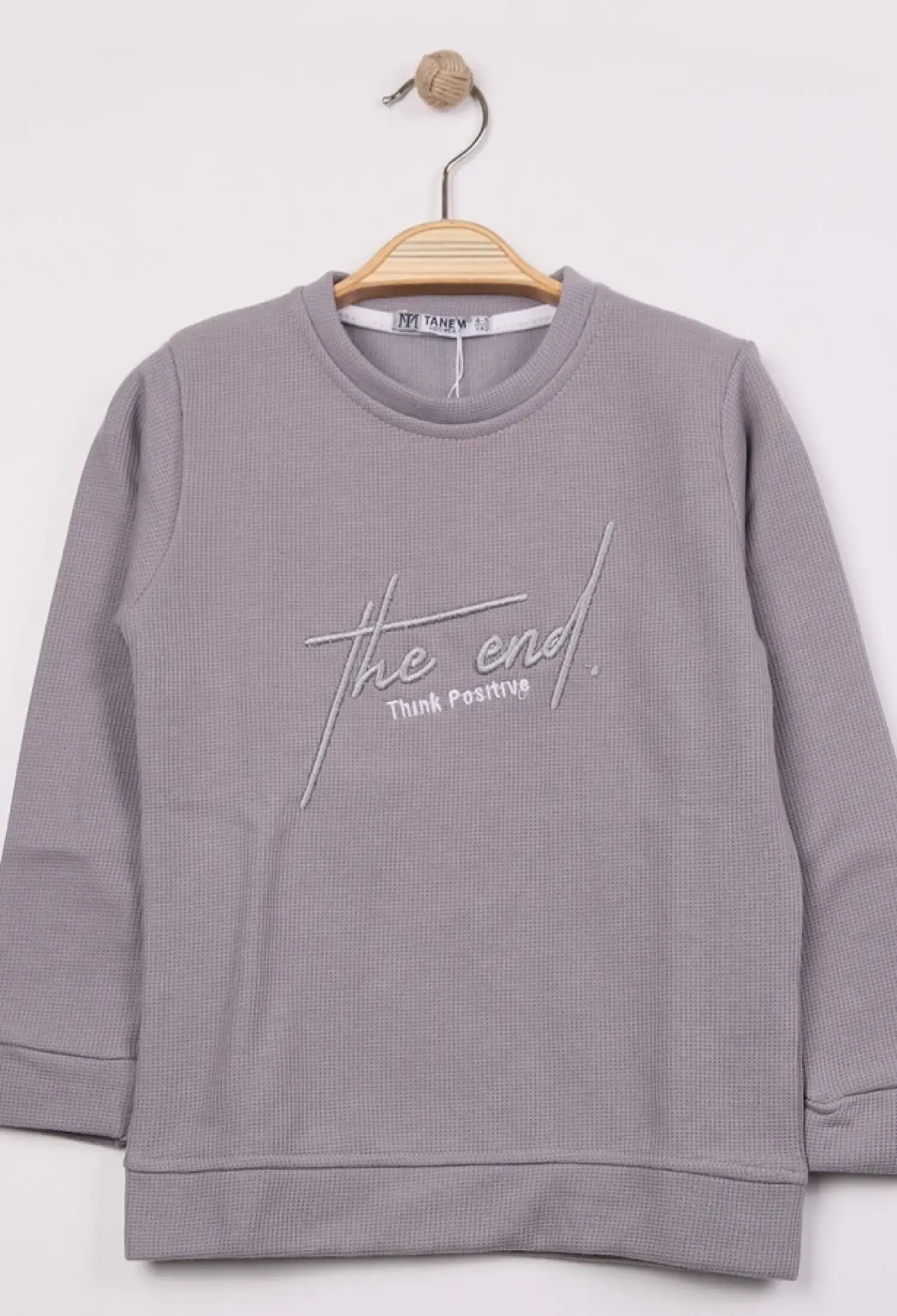The End Nakışlı Waffle Jakarlı Erkek Sweat Şardonlu 2 İp - Brand: TANEM KİDS - Kids & Bby Clothes From Peralane Kids Turkey
