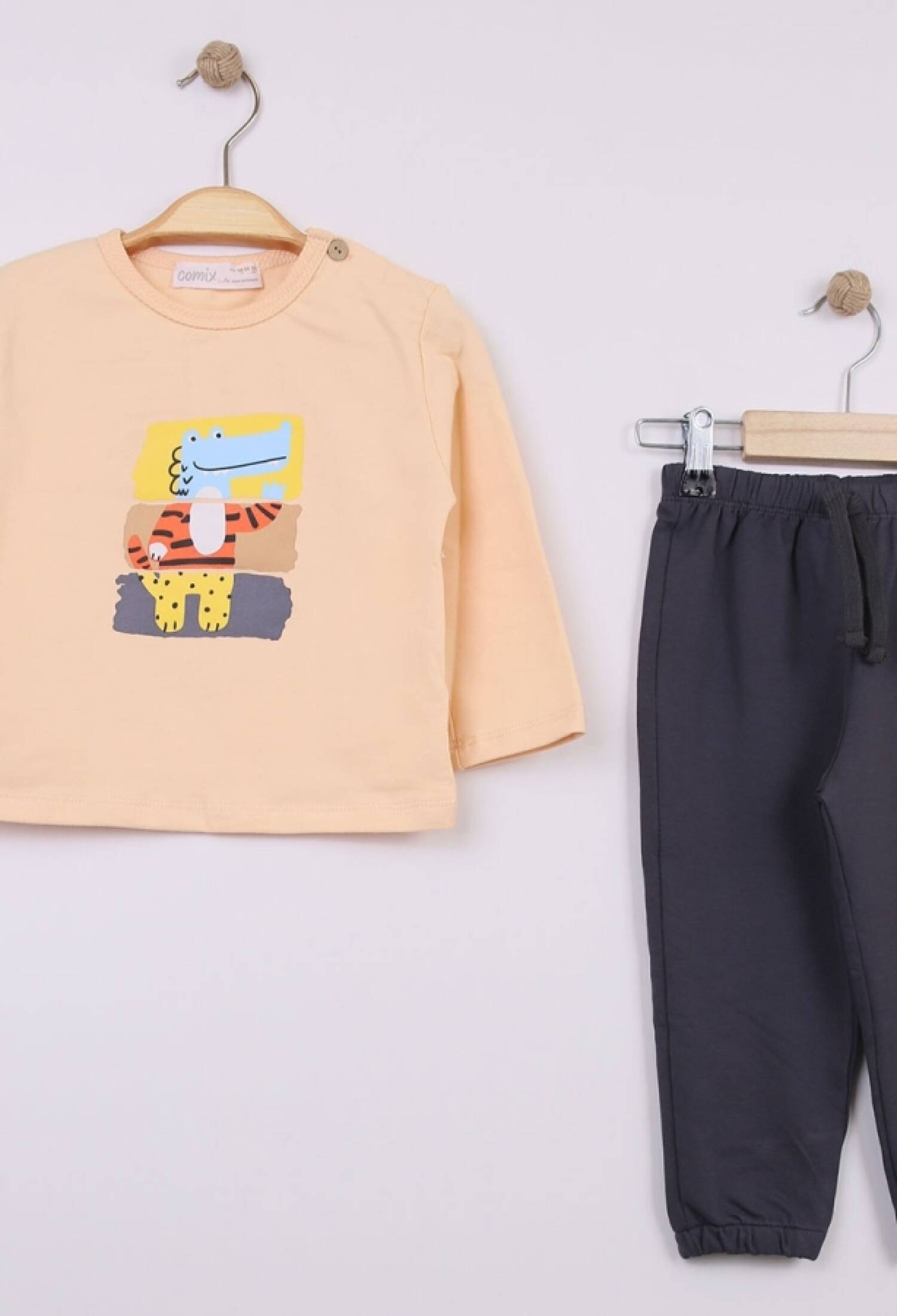 Timsah Baskılı Erkek Bebe Takım - Brand: COMİX - Kids & Bby Clothes From Peralane Kids Turkey