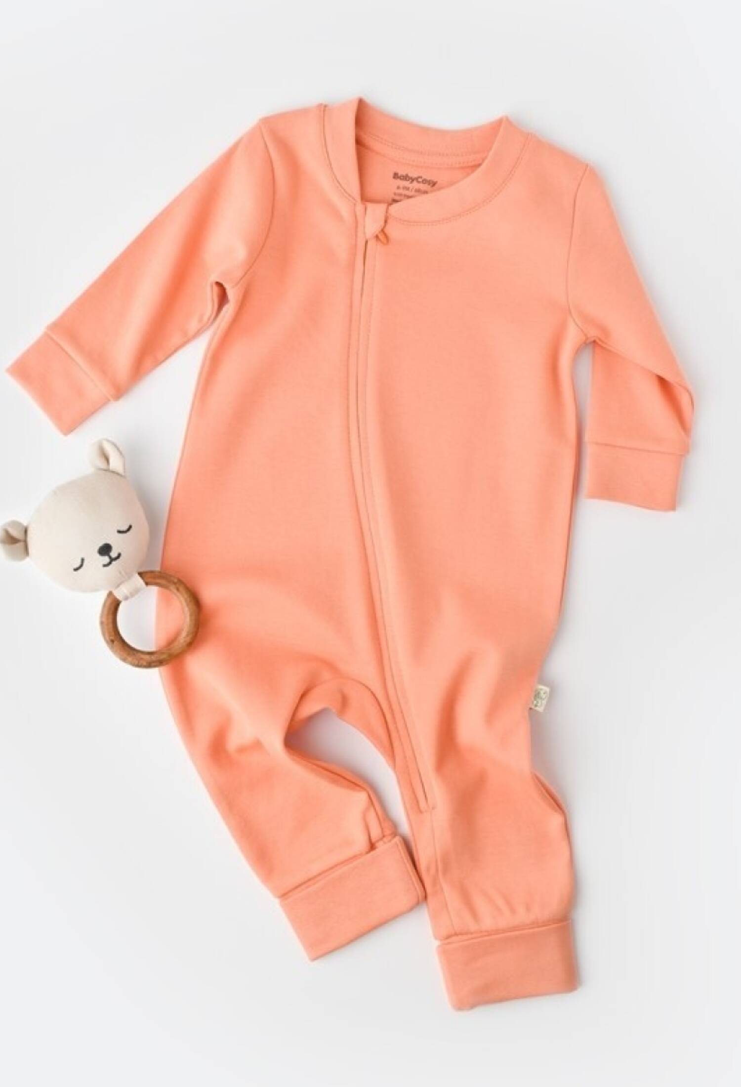 Baby Cosy 2022-CSY3038 100% Organic Cotton Zip-Up Romper