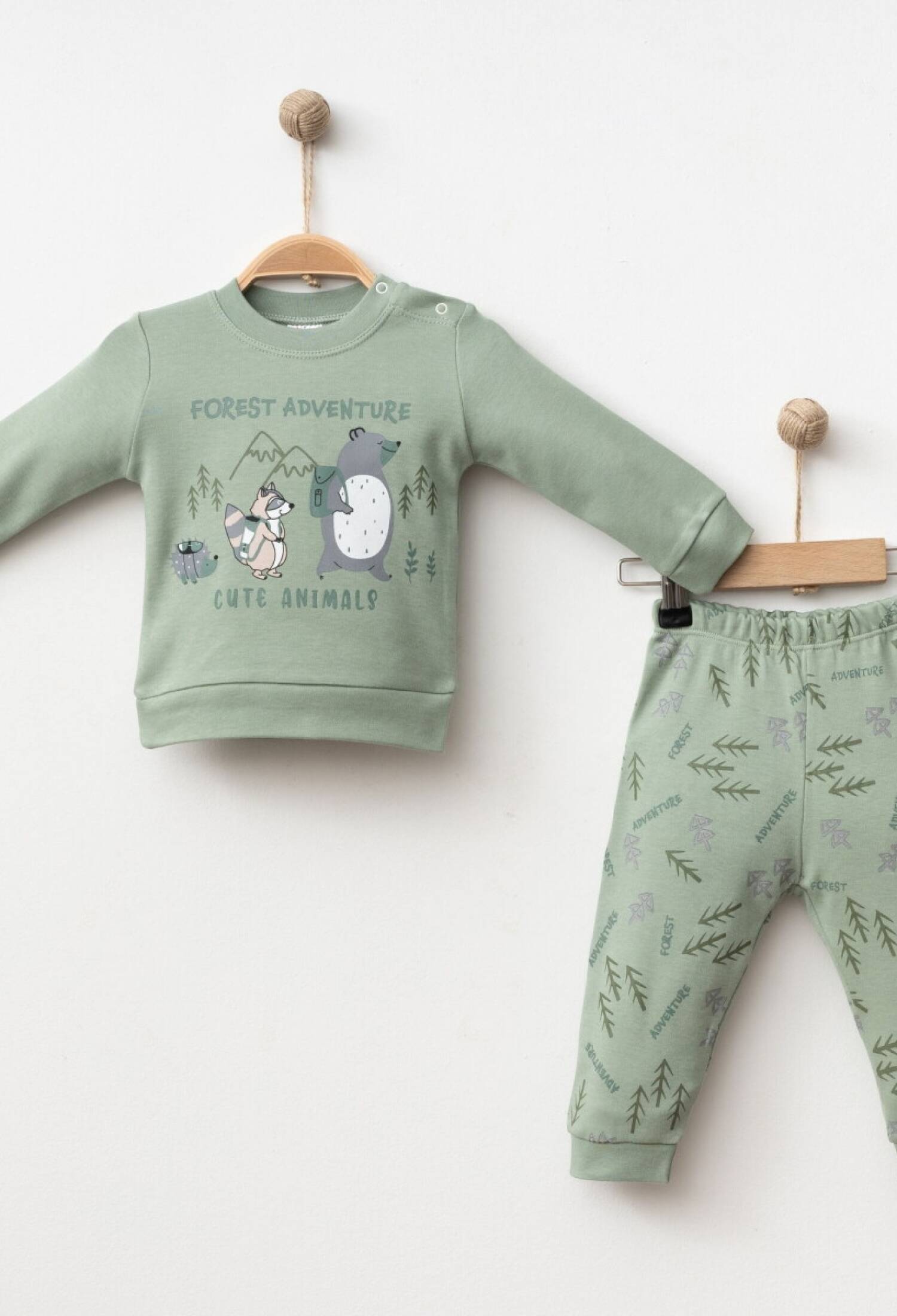 Baby Two-Piece Bodysuit and Pants Set 6-18M Silver Baby 2043-002040