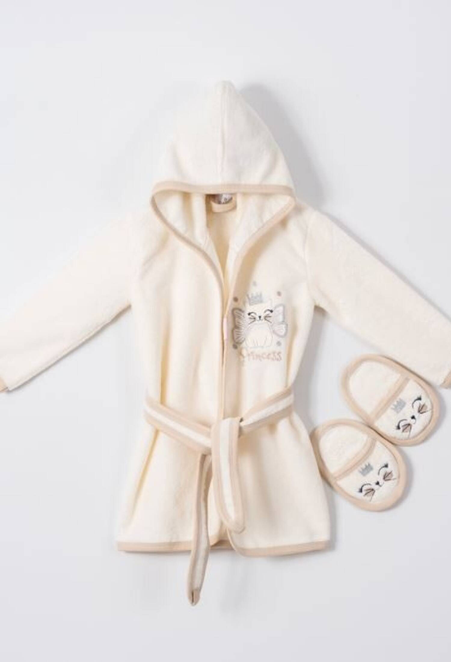 Baby Two-Piece Slipper and Bathrobe Set 1-4 Years Ramel Kids 1072-482K
