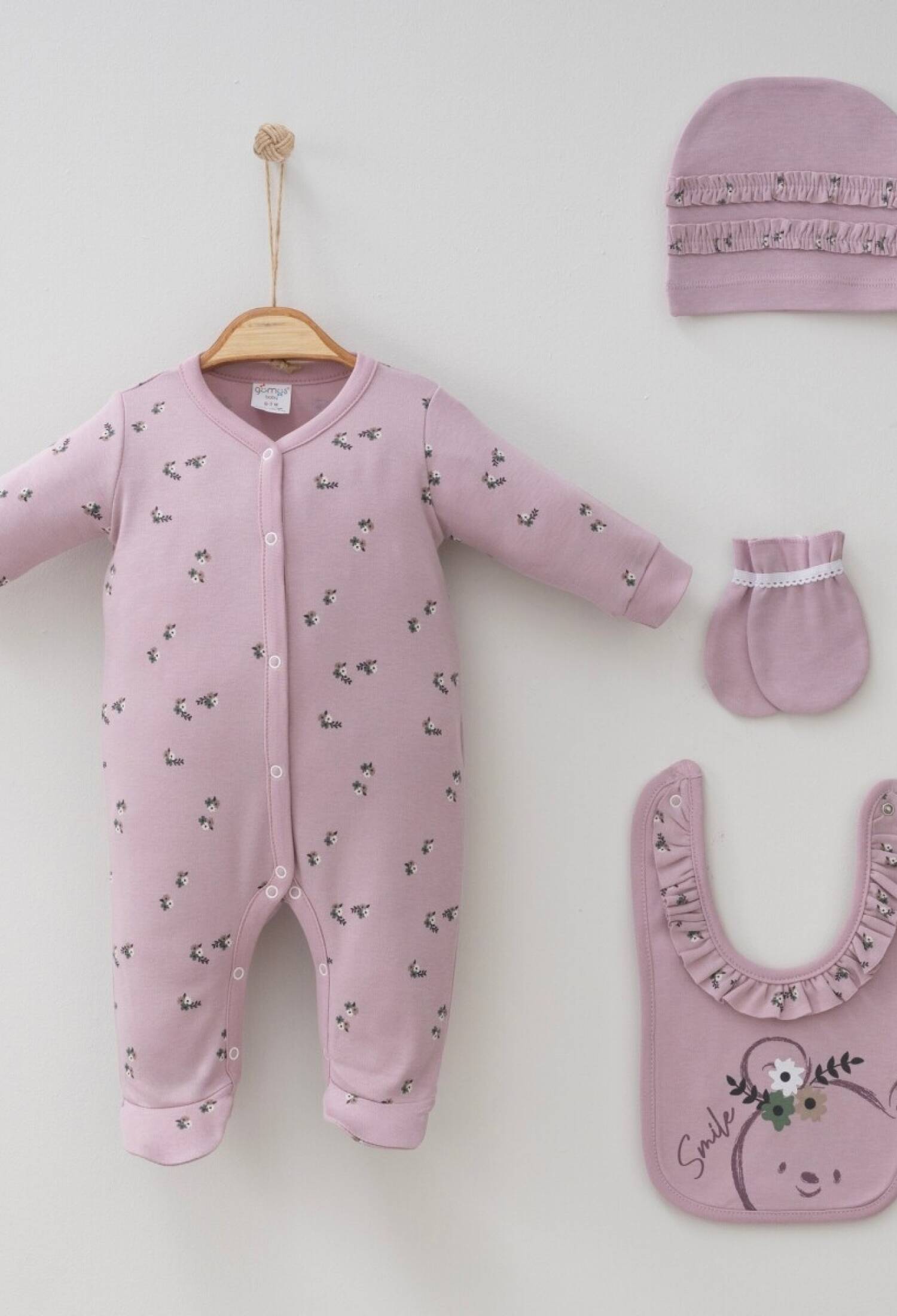 Baby 4-Piece Newborn Set 0-3M Silver Baby 2043-0086