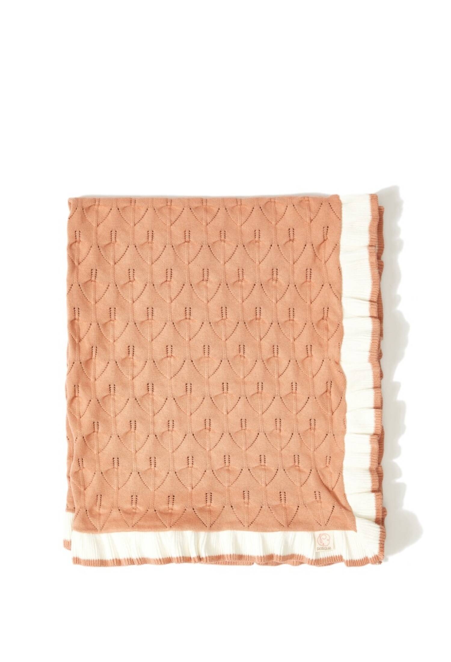 Baby Organic Cotton Ruffled Knitted Blanket 80x90 Uluda? Triko 1061-21018