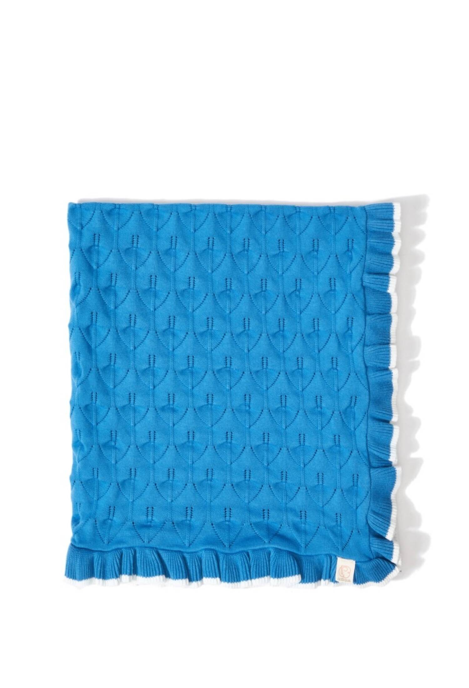 Baby Organic Cotton Ruffled Knitted Blanket 80x90 Uluda? Triko 1061-21018
