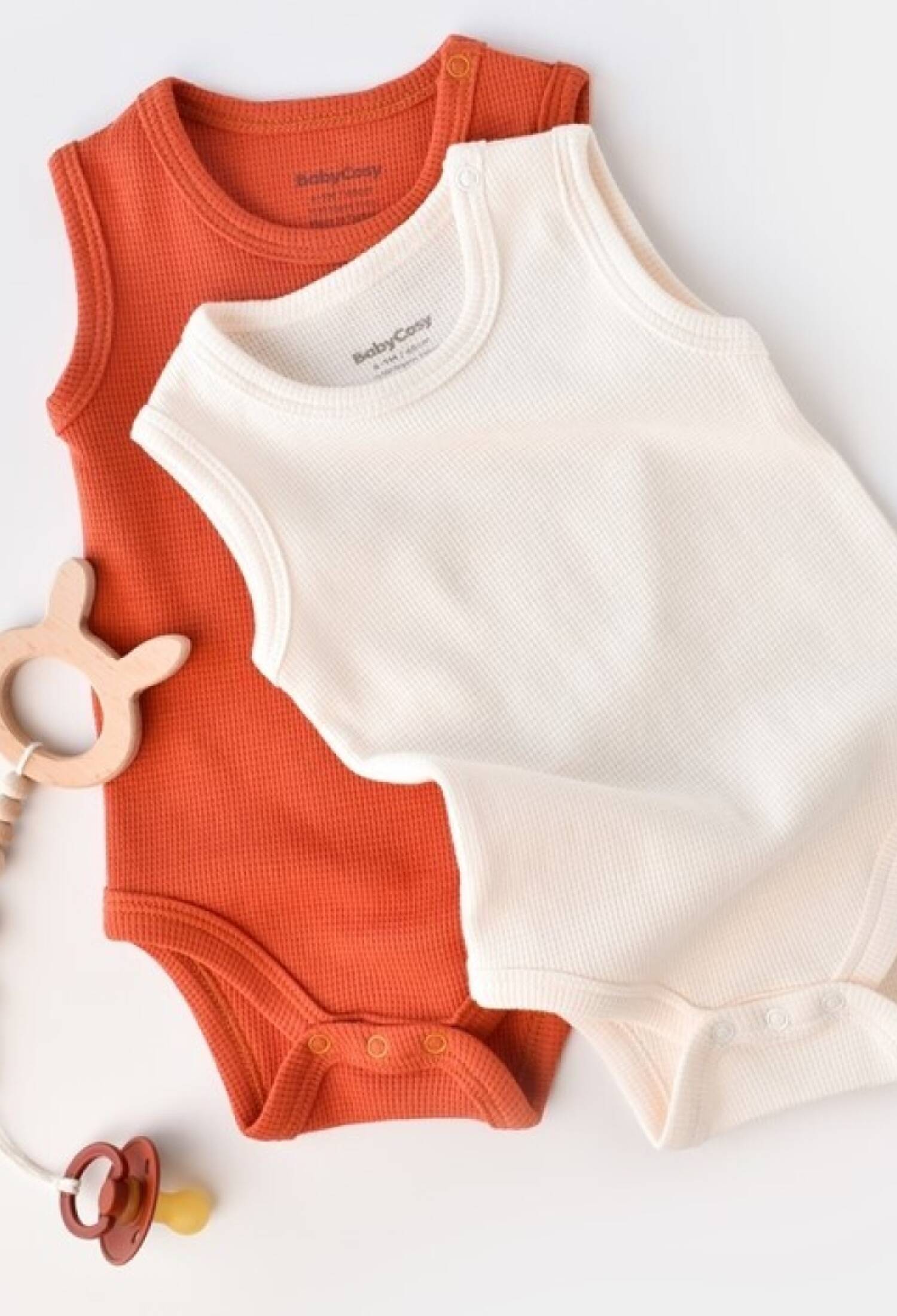 Baby Waffle 2-Piece Sleeveless Bodysuit 3-24M Baby Cosy 2022-CSYW1001