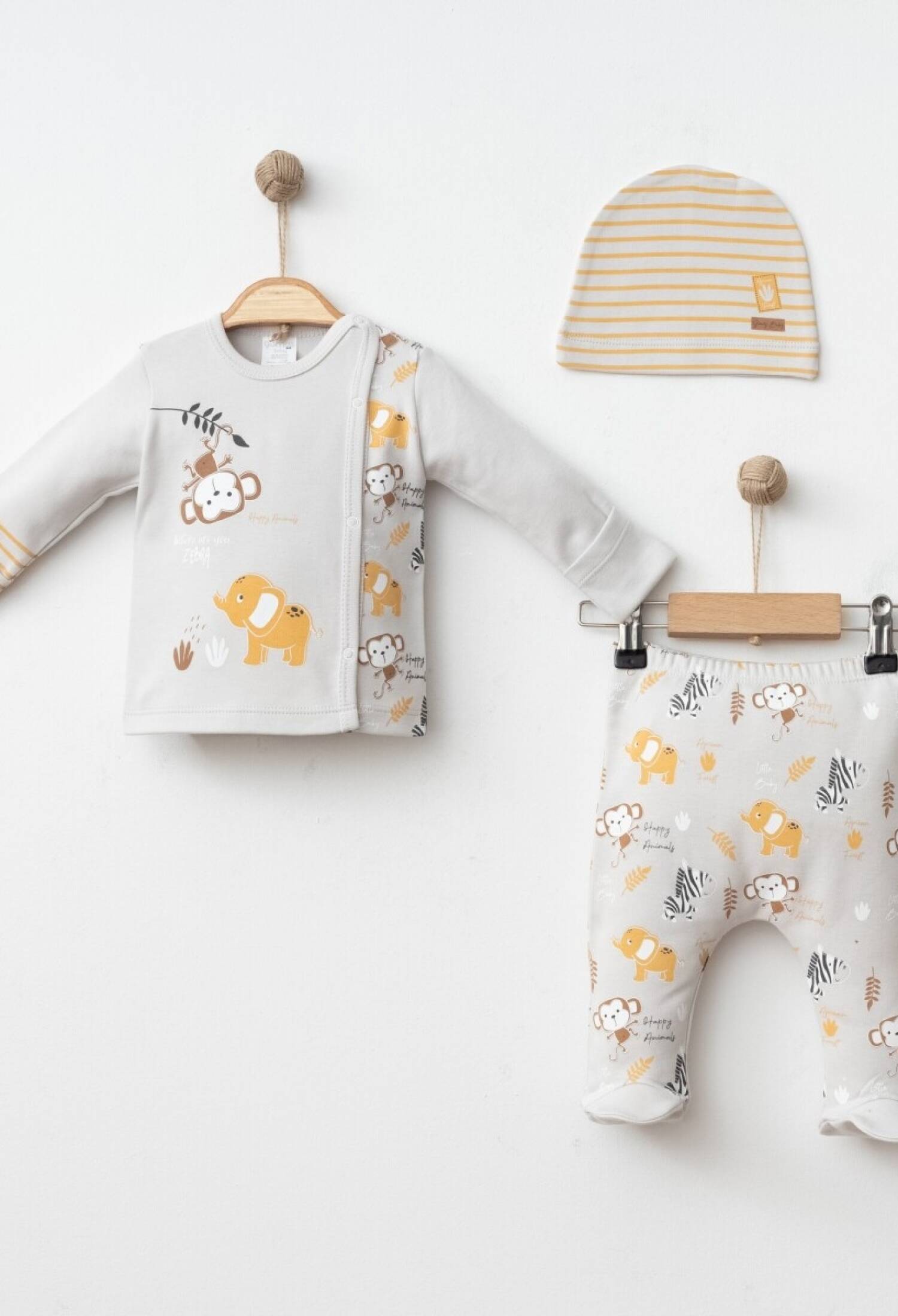 Baby Boy 3-Piece Newborn Set 0-3M Silver Baby 2043-005002