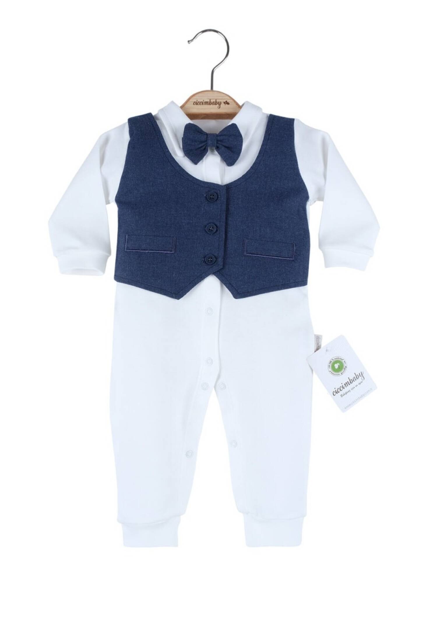 Baby Boy Linen Jumpsuit with Vest Ciccimbaby 1043-4799