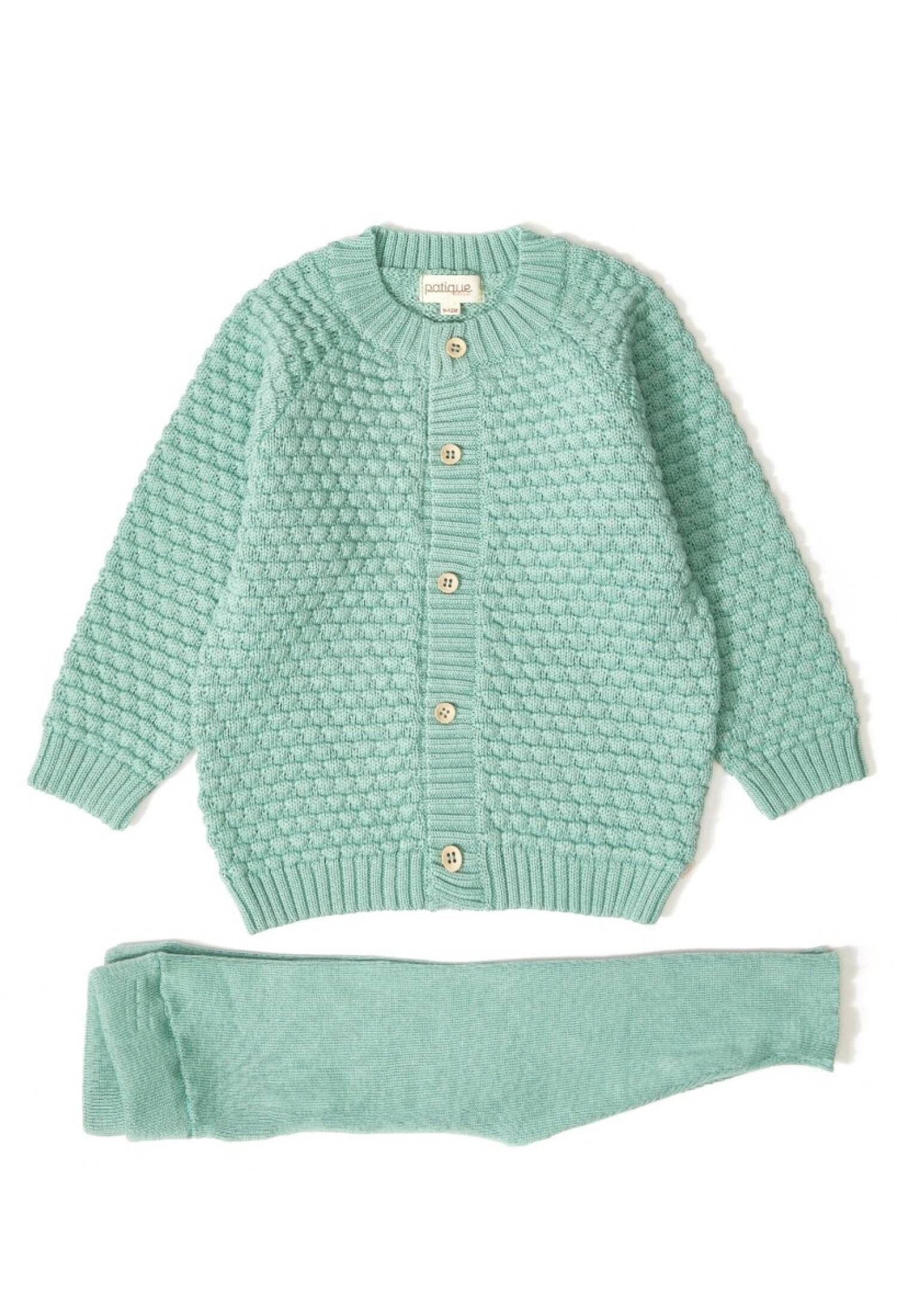 Baby Girl 2-Piece Cardigan and Pants Set, Organic Cotton, 12-36M, Uluda? Triko 1061--121061