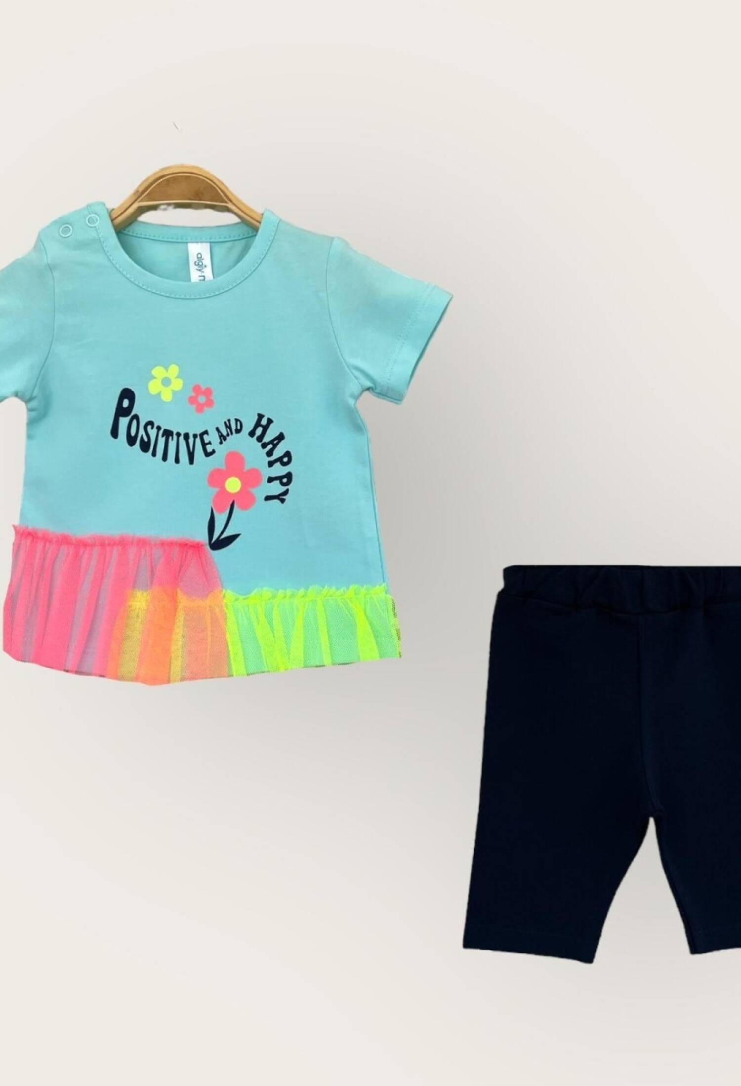 Baby Girl 2-Piece T-Shirt and Capri Set 6-18M Algiy Mini 2047-3500TK