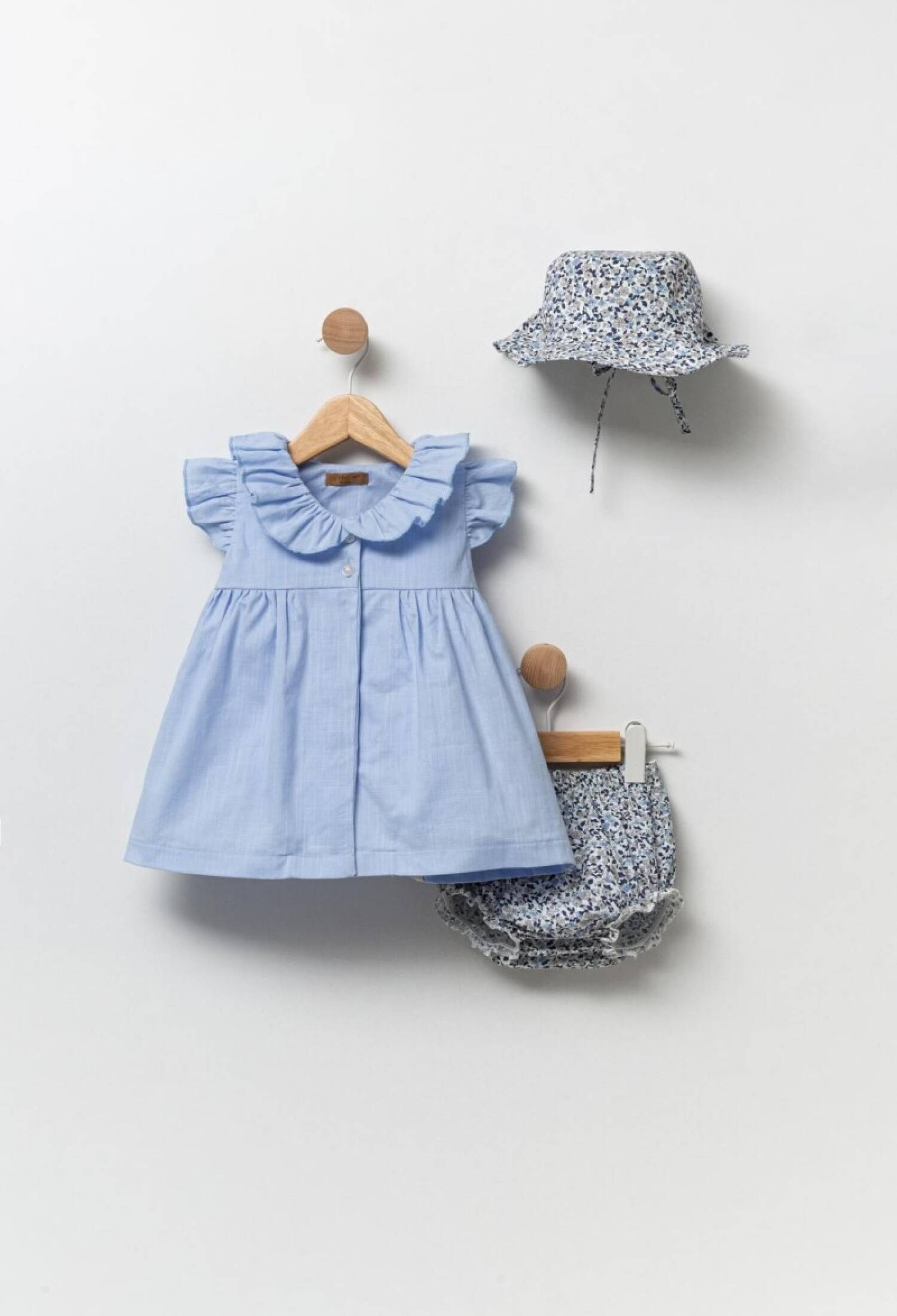 Baby Girl 3-Piece Dress, Panties and Hat Set 0-12M Babyline 2015-24115