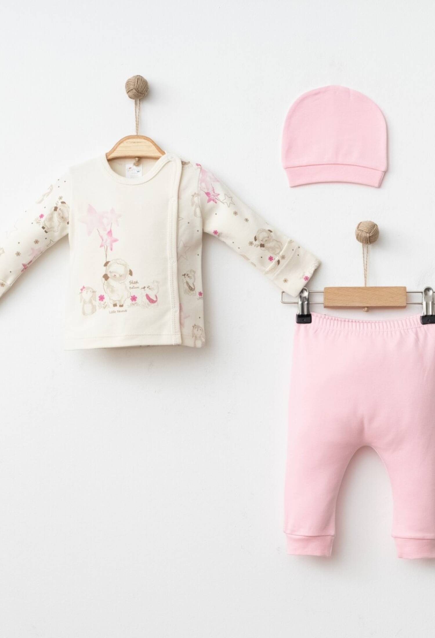 Baby Girl 3-Piece Newborn Set 0-3M Silver Baby 2043-005001