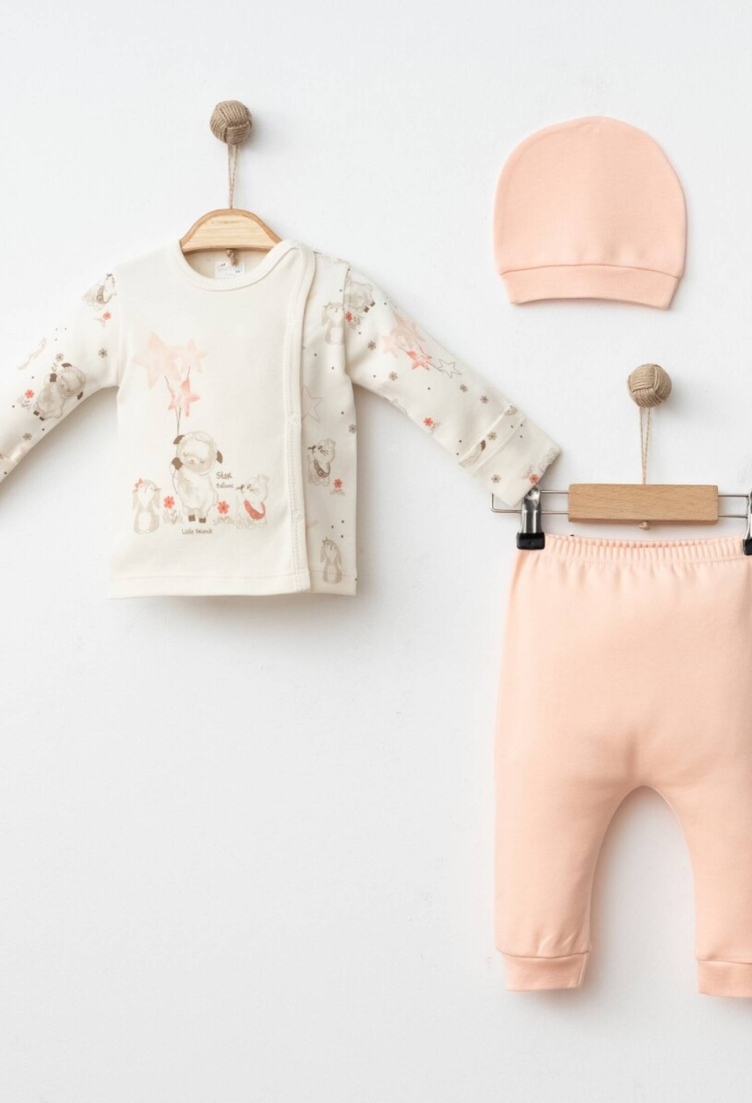 Baby Girl 3-Piece Newborn Set 0-3M Silver Baby 2043-005001