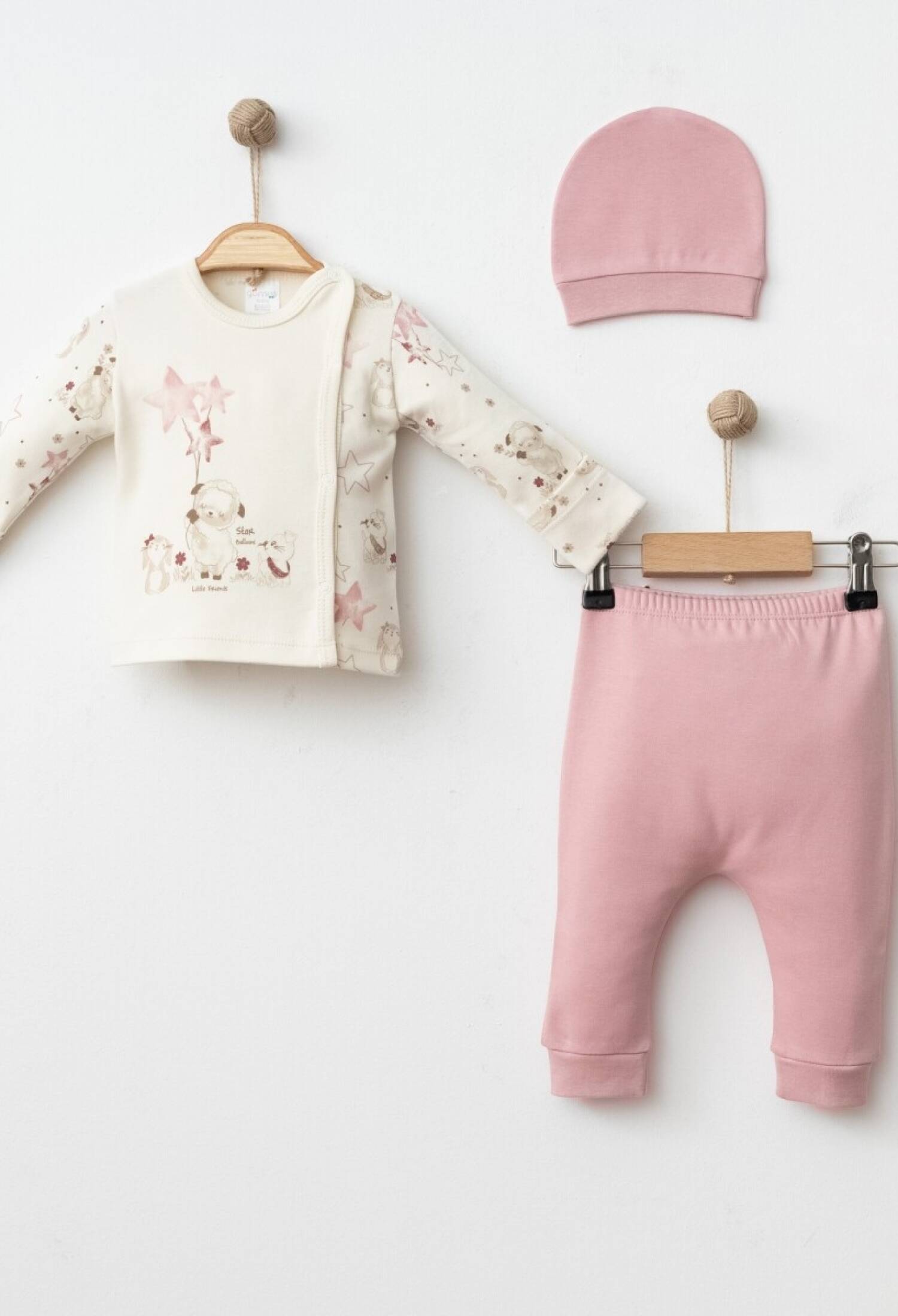 Baby Girl 3-Piece Newborn Set 0-3M Silver Baby 2043-005001