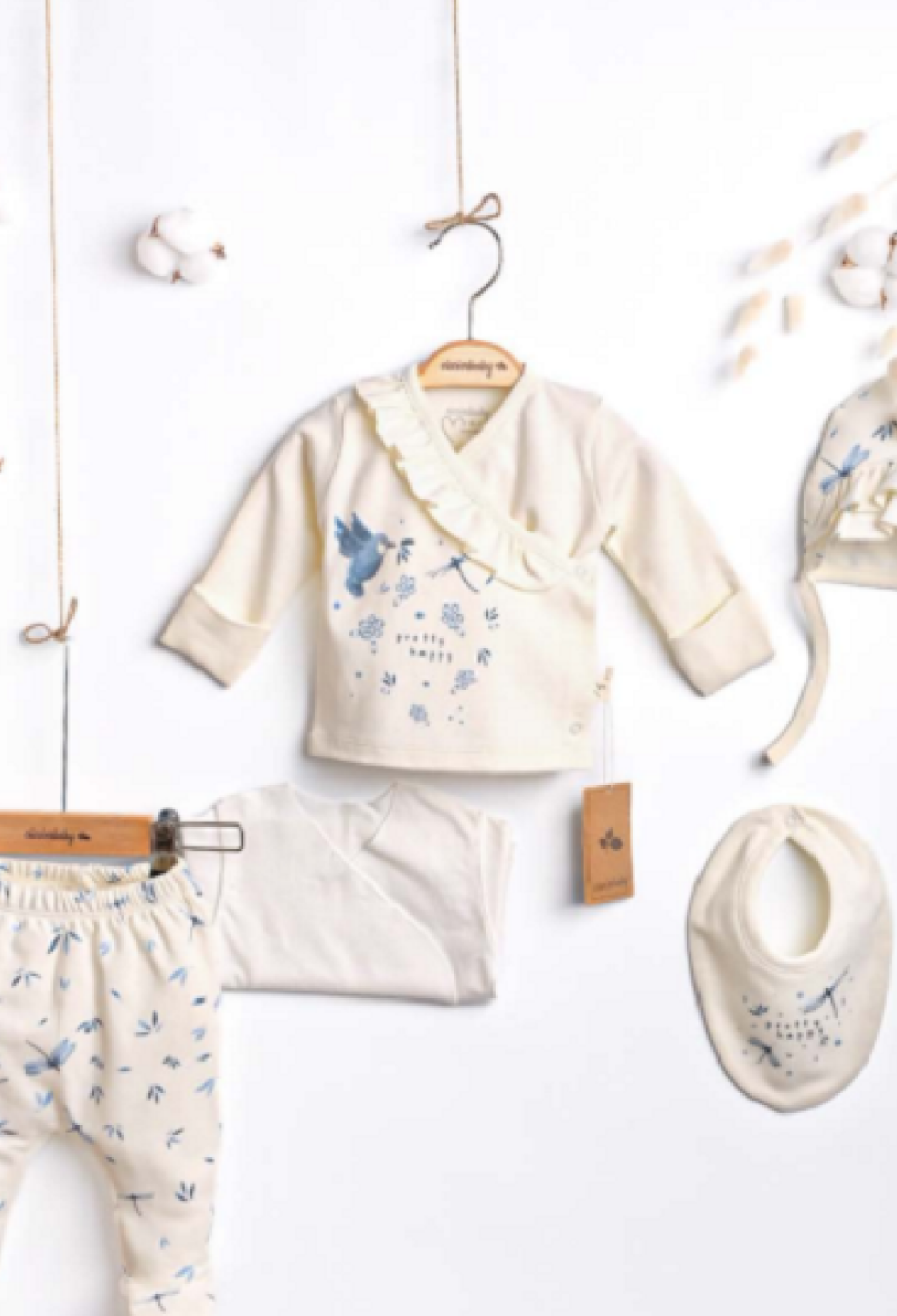 Baby Girl 5-Piece Bodysuit Set 0-3M Ciccimbaby 1043-4930