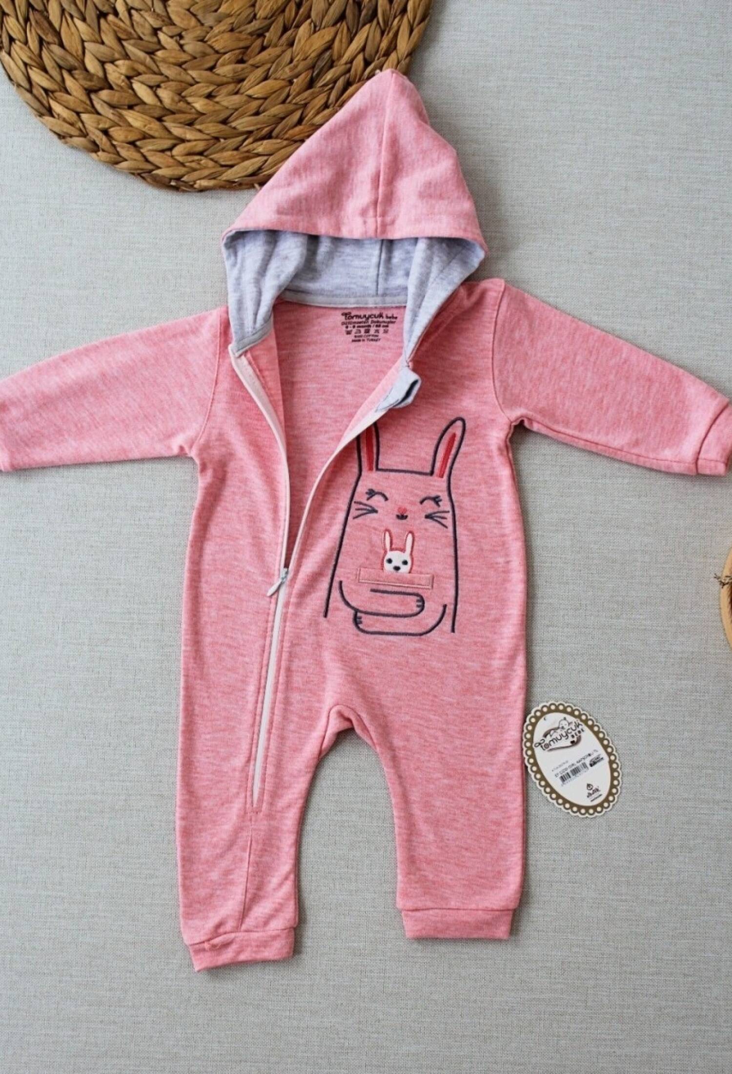 Baby Girl Hooded Romper 0-9M Tomuycuk 1074-25276