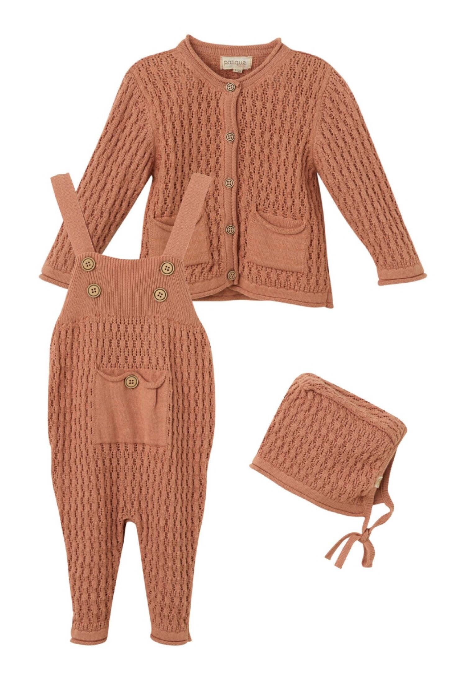 Baby Girl Organic Cotton 3-Piece Set 3-18 Uluda? Triko 1061-21140