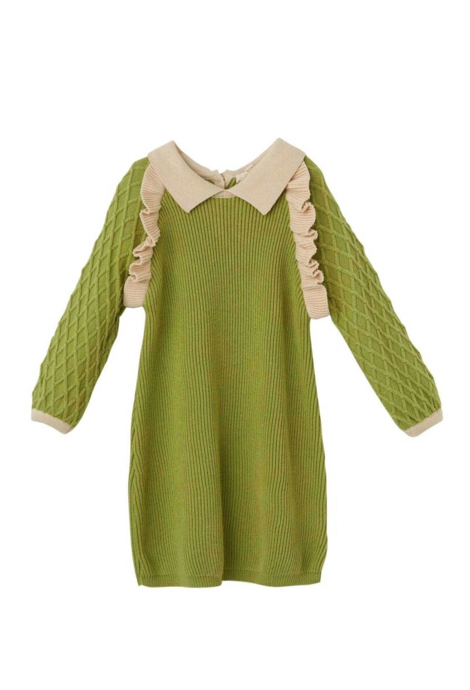 Baby Girl Organic Cotton Ruffled Dress 6-36M Uluda? Triko 1061-21173