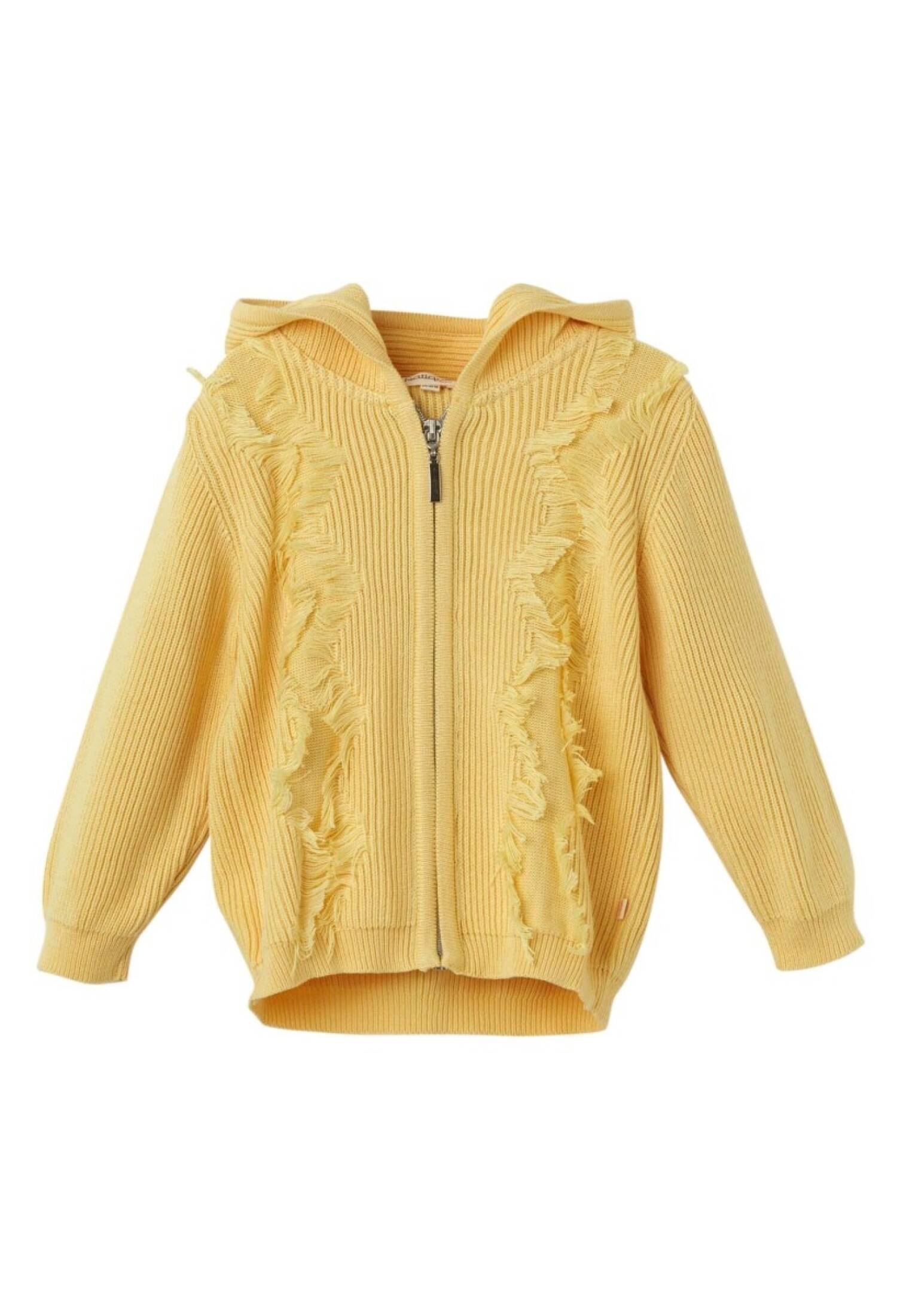 Baby Girl Organic Cotton Hooded Tassel Cardigan 6-36M Uluda? Triko 1061-21162