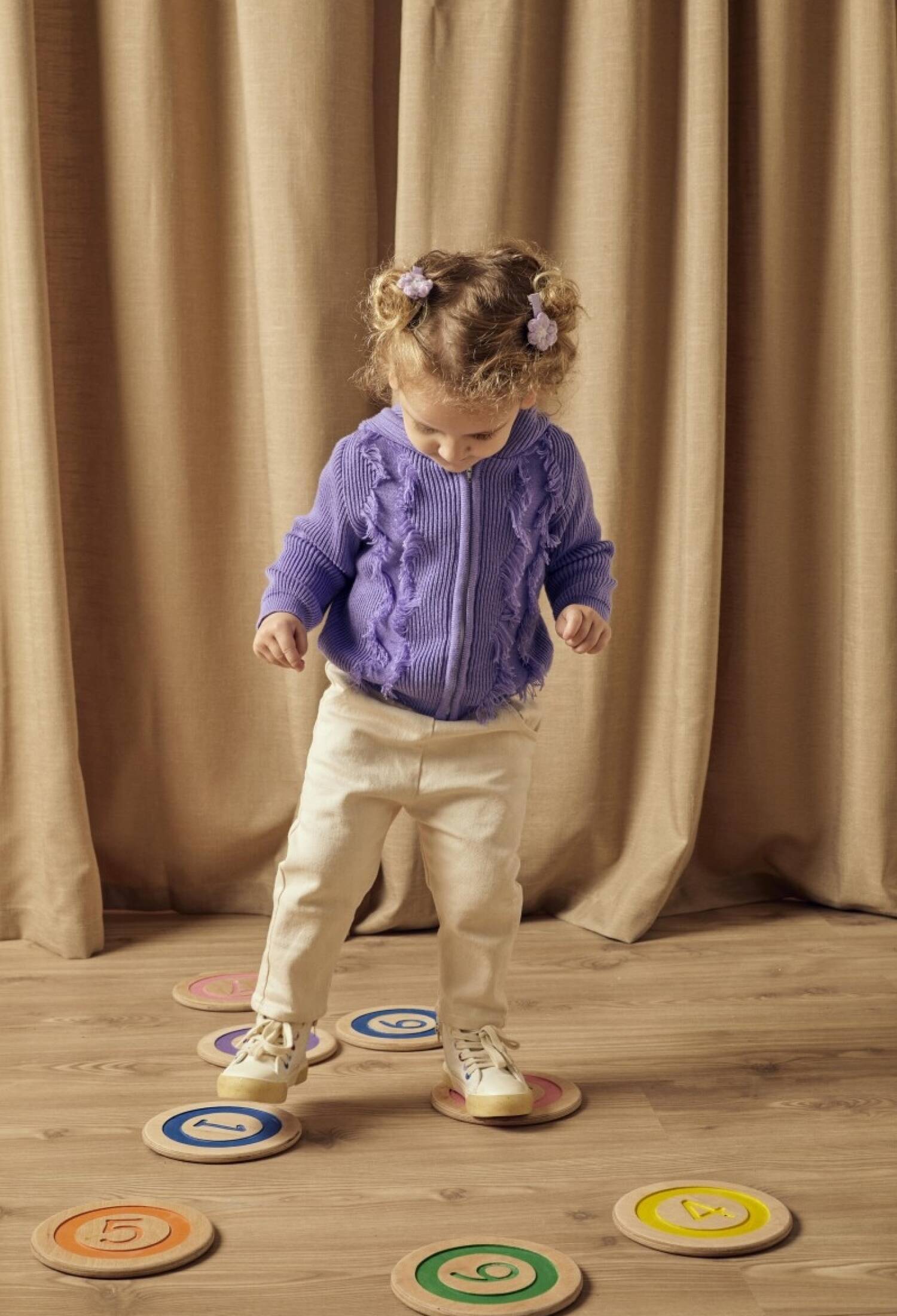 Baby Girl Organic Cotton Hooded Tassel Cardigan 6-36M Uluda? Triko 1061-21162