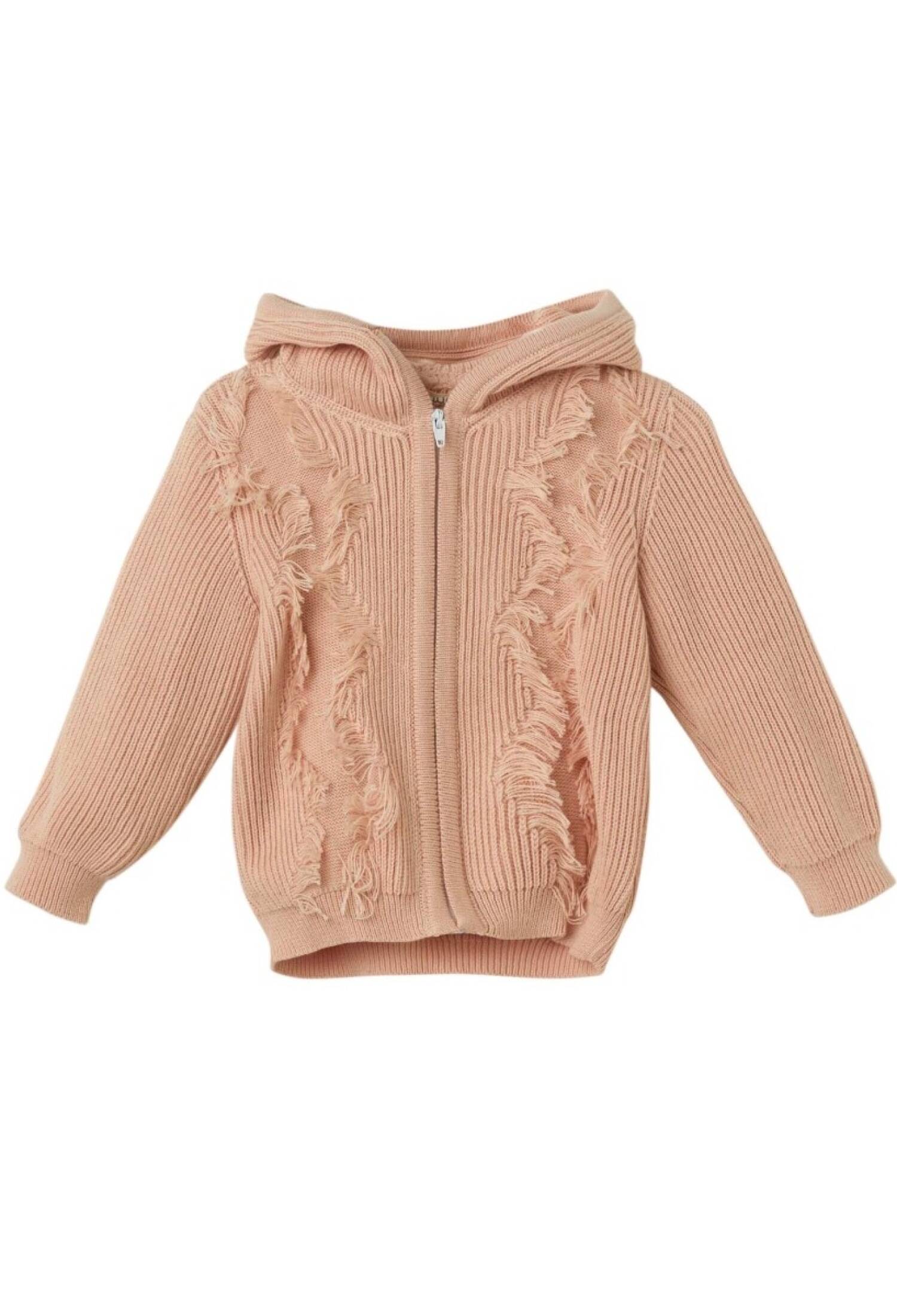 Baby Girl Organic Cotton Hooded Tassel Cardigan 6-36M Uluda? Triko 1061-21162