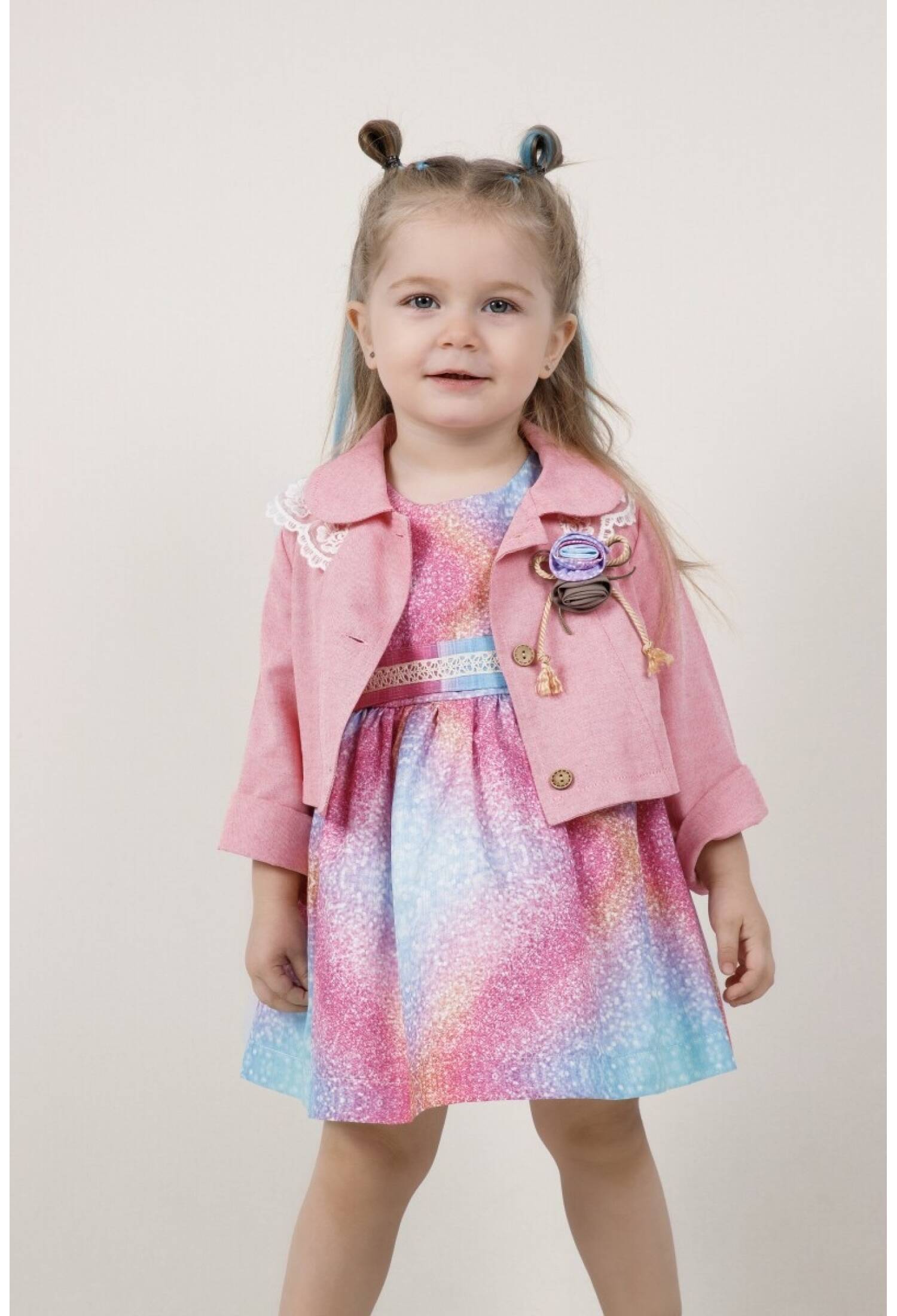 Girls' Two-Piece Jacket and Dress Set (2-6 Years) Miss Lore 1055-5528