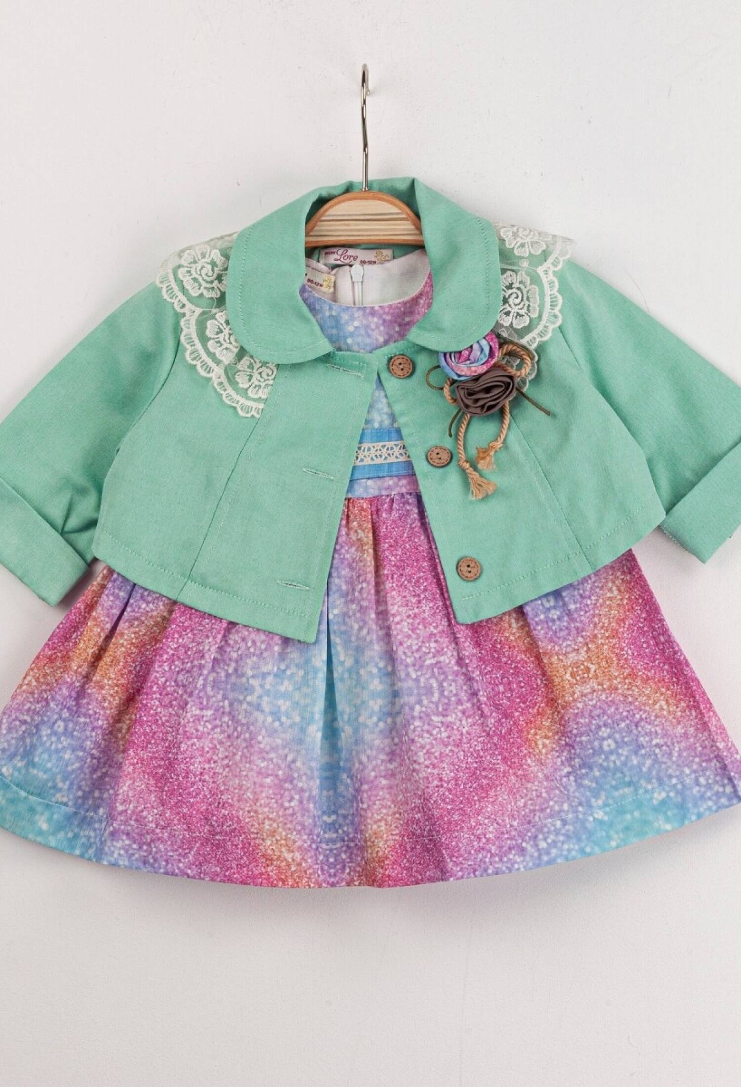 Girls' Two-Piece Jacket and Dress Set (2-6 Years) Miss Lore 1055-5528