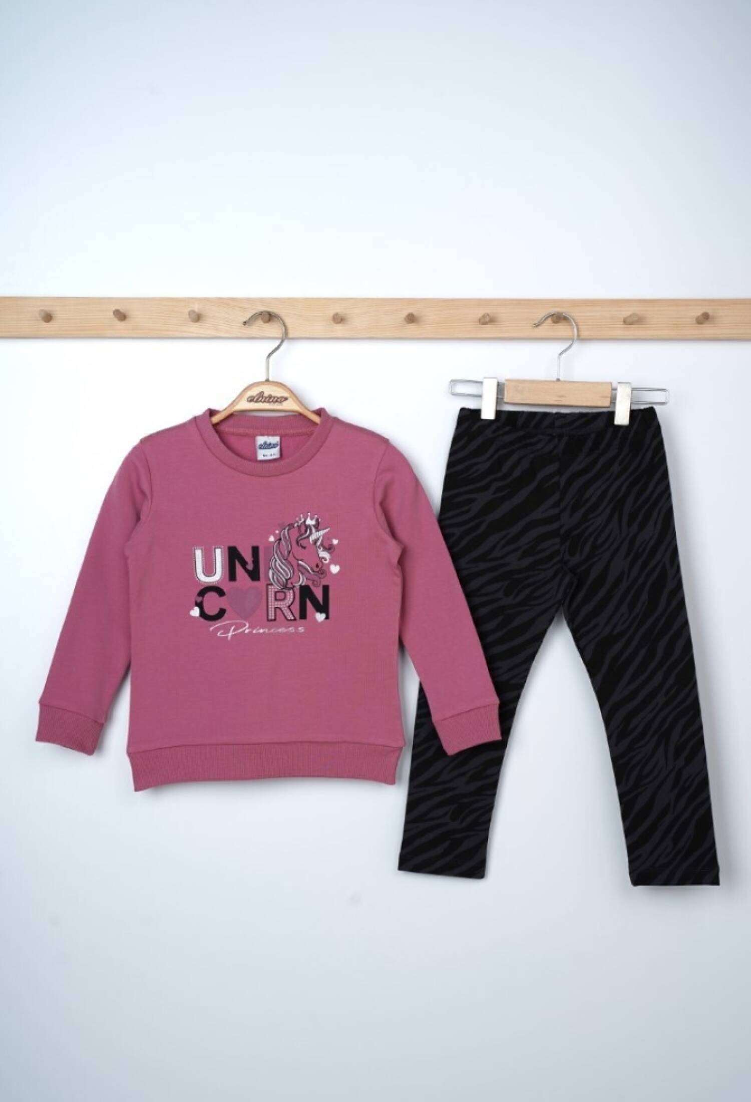 Girls' Two-Piece Sweatshirt and Leggings Set 3-6 Years Elnino 1025-21604