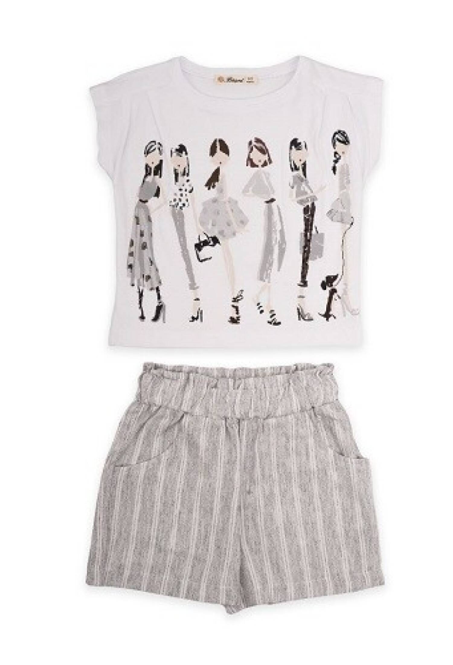 Wholesale Girls 2-Piece T-shirt and Shorts Set 3-6Y