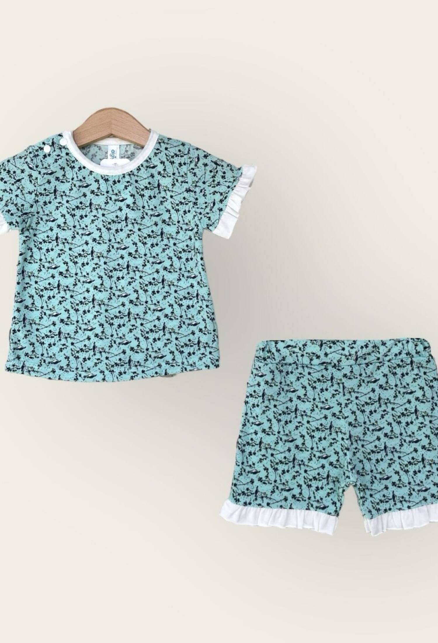 Girls' Two-Piece T-Shirt and Shorts Set (Ages 1-4) Algiy Mini 2047-2823