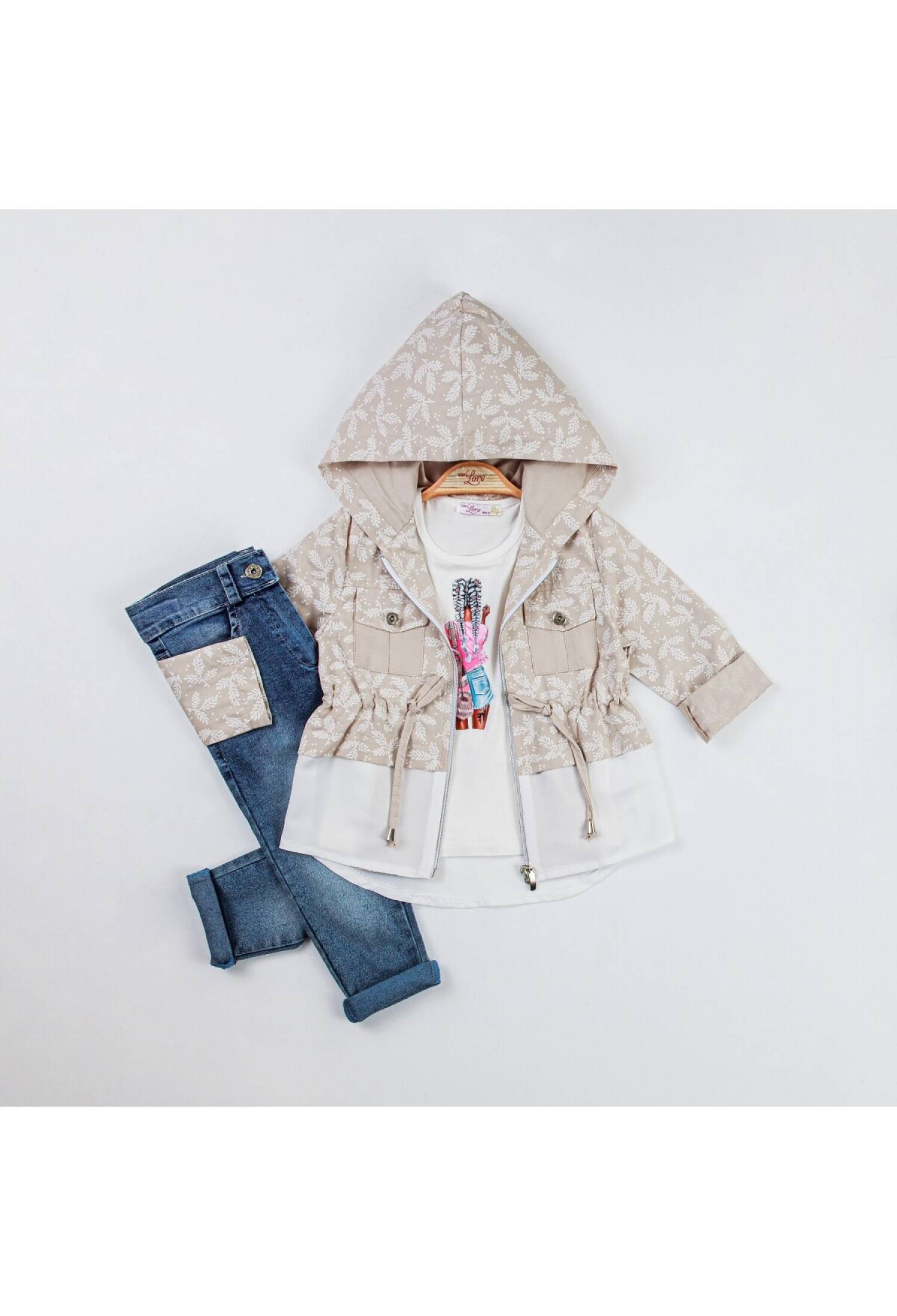 Girls' 3-Piece Set (Jacket, Bodysuit, and Pants) 2-6 Years Miss Lore 1055-5516