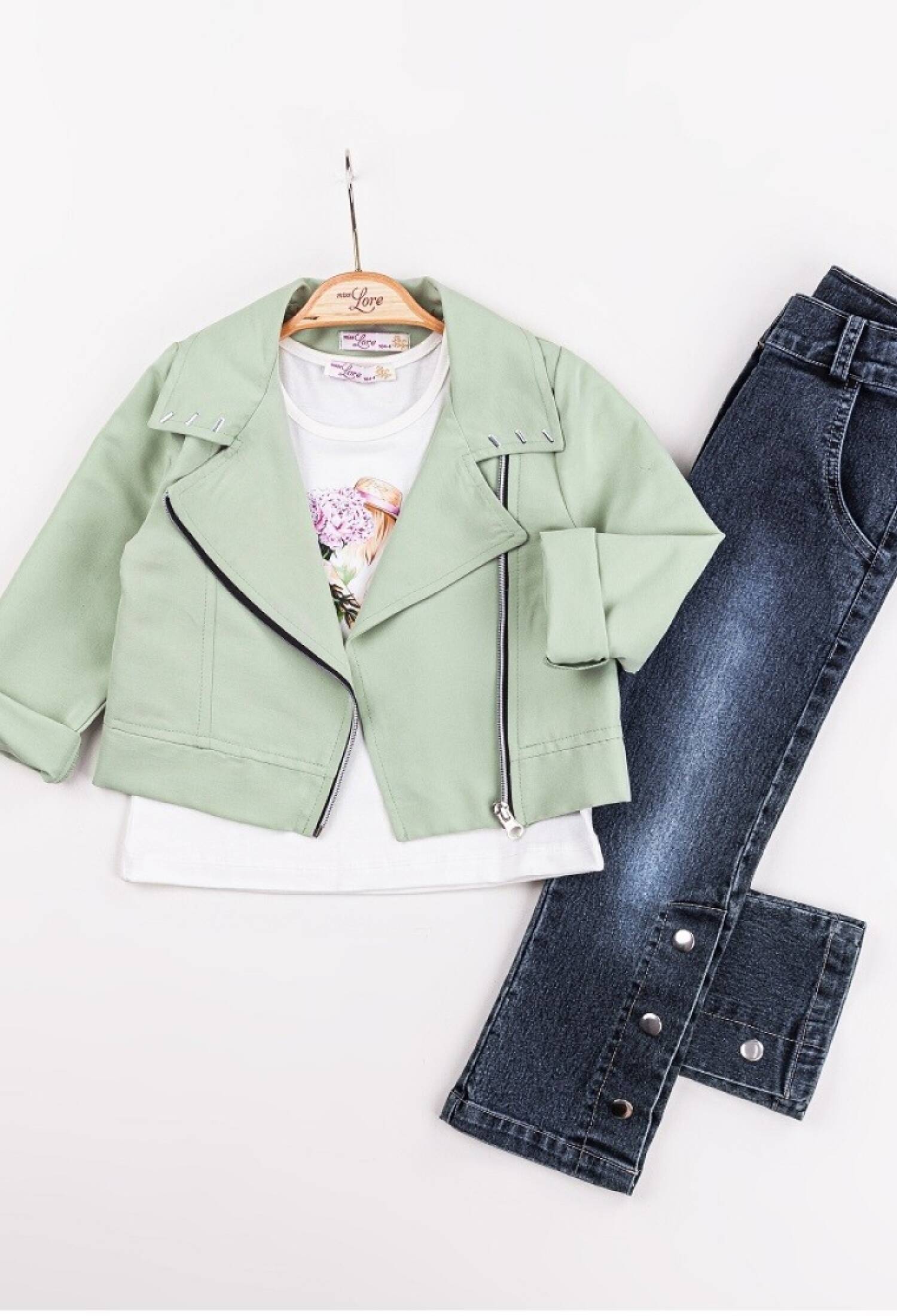 Girls' 3-Piece Jacket, T-shirt and Pants Set (2-6 Years) Miss Lore 1055-5613