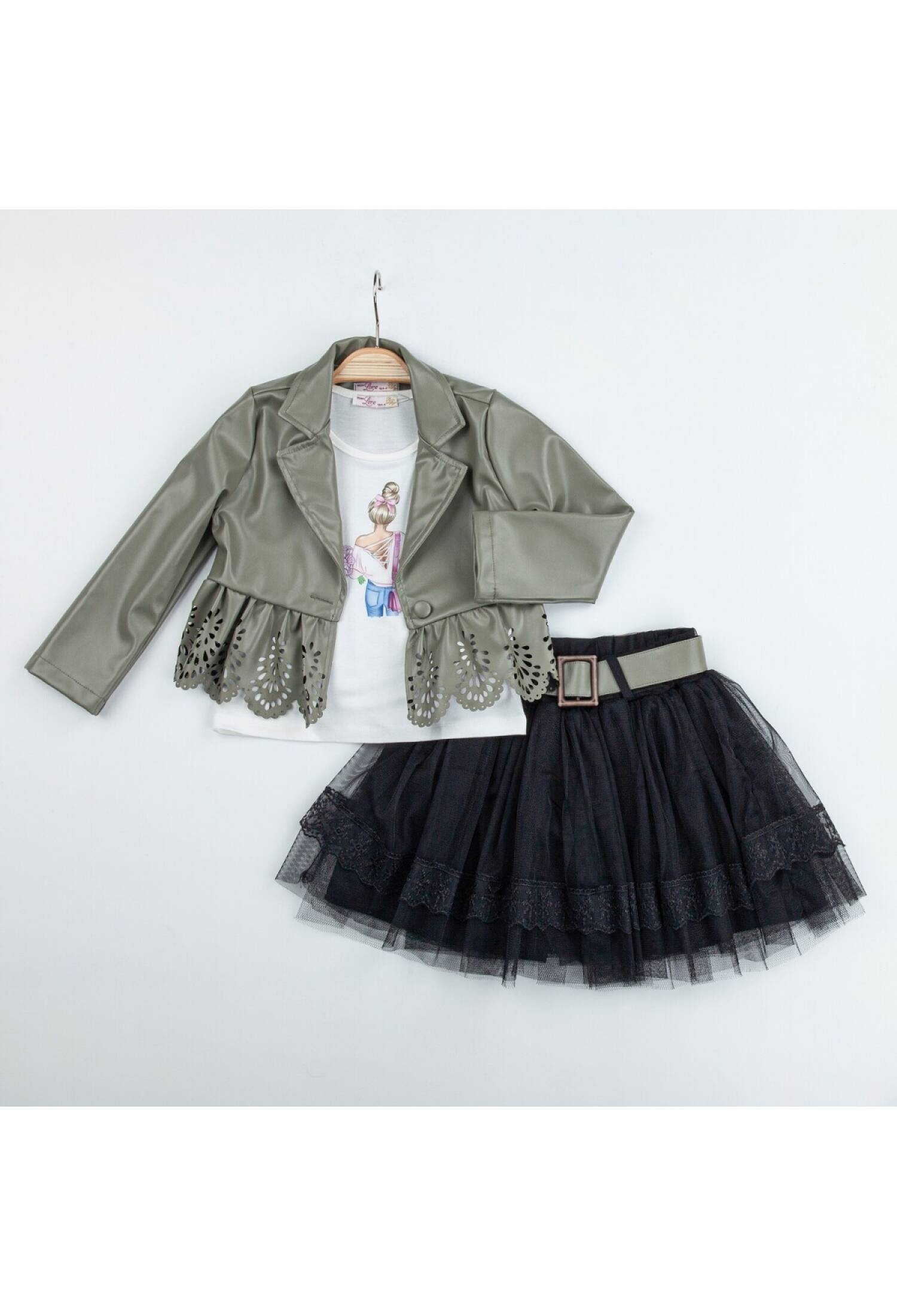 Girl's 3-Piece Set (Jacket, Bodysuit, and Skirt) 2-6 Years Miss Lore 1055-5522
